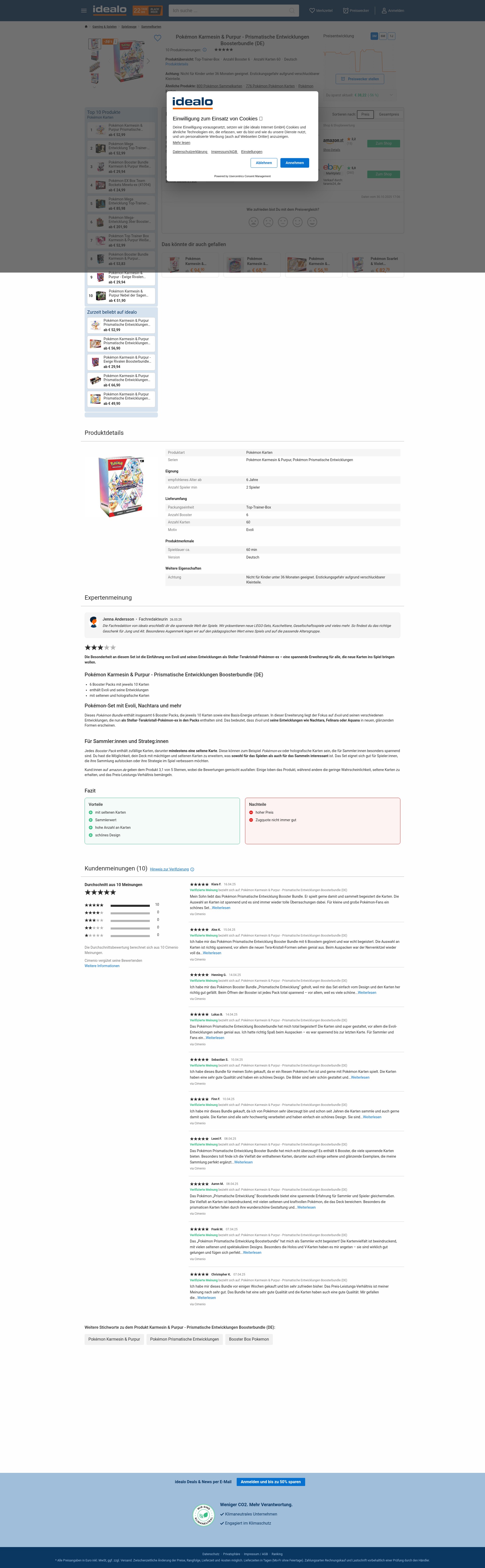 Screenshot of idealo.at