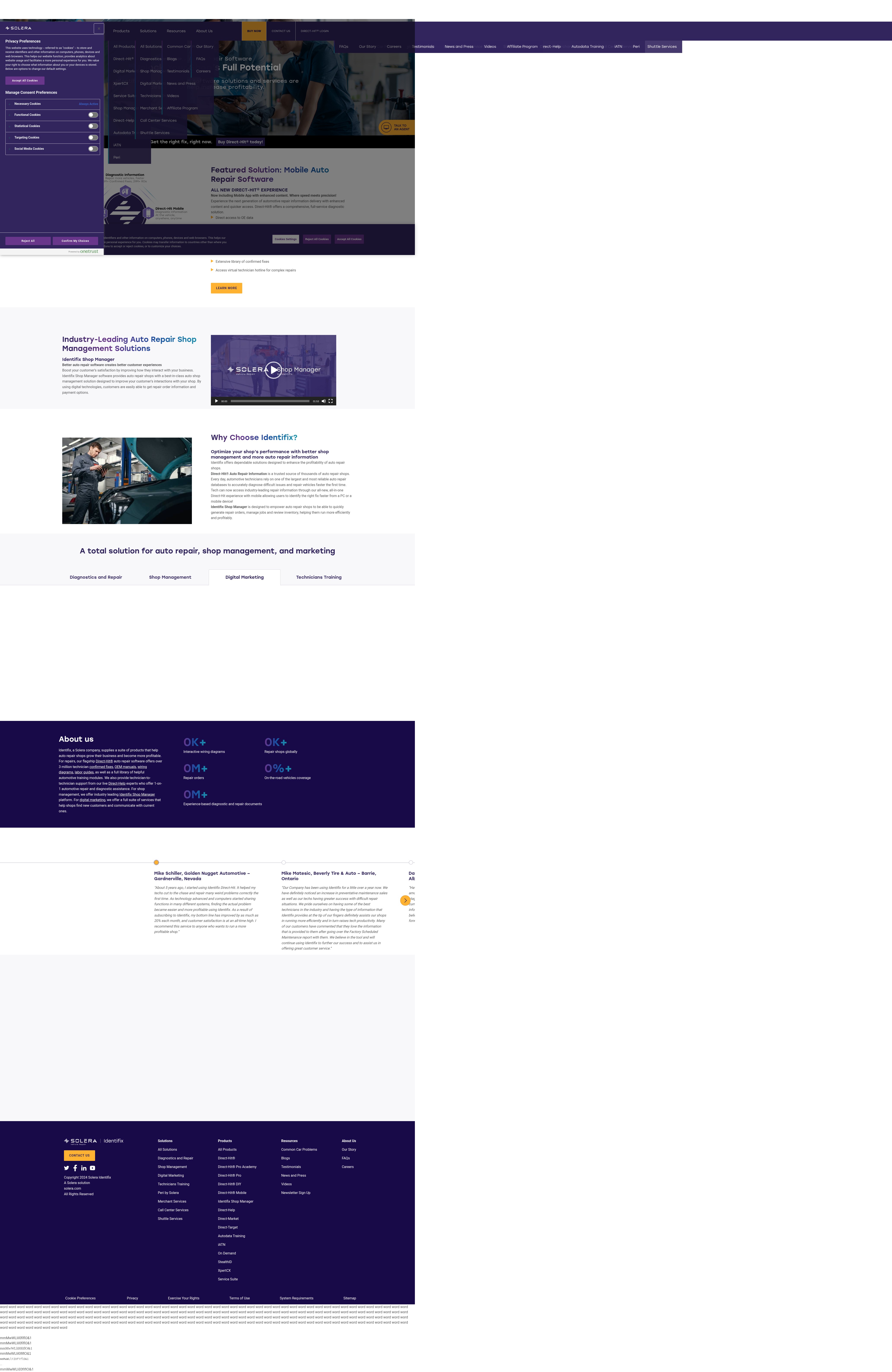 Screenshot of identifix.com