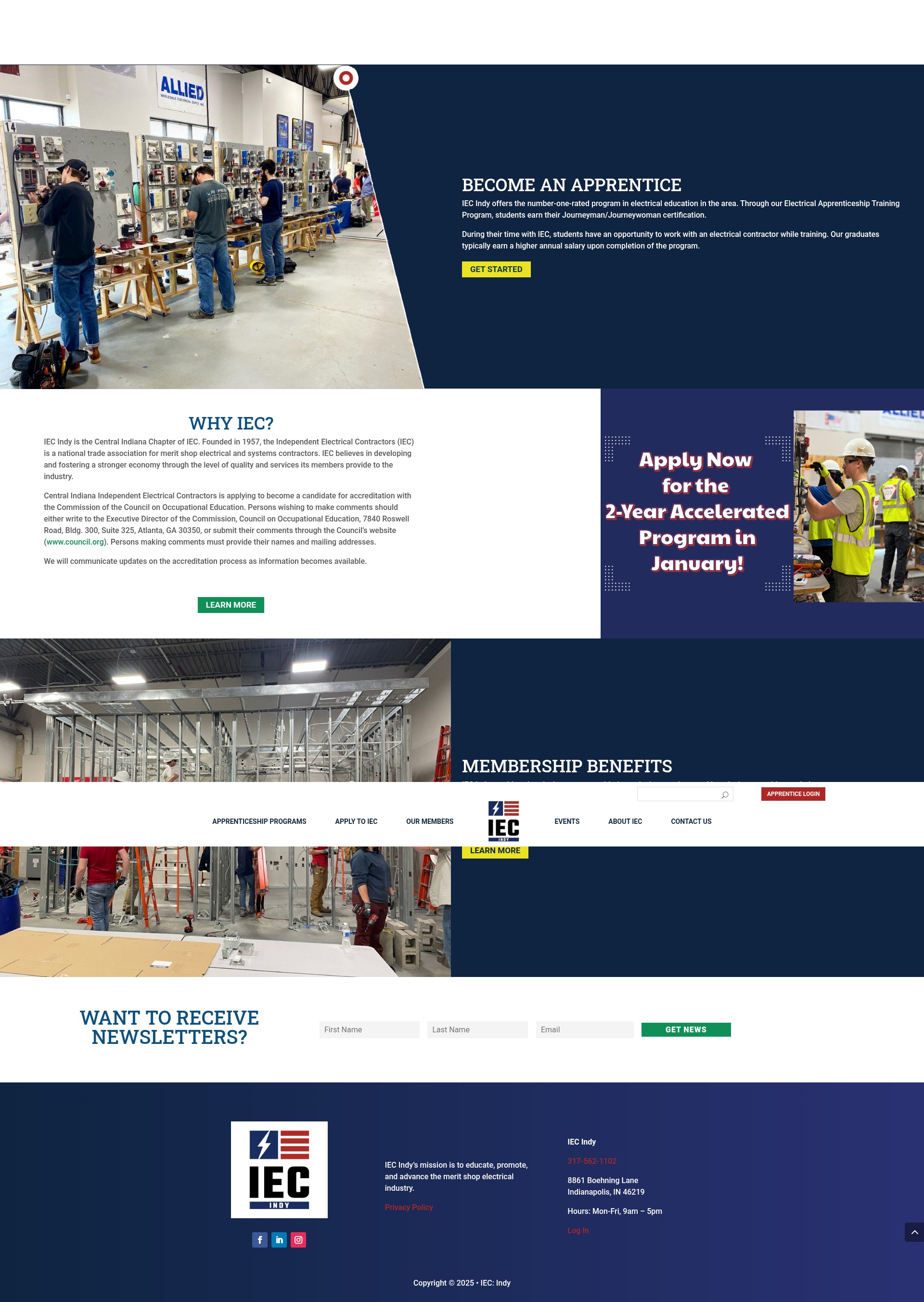 Screenshot of iec-indy.org