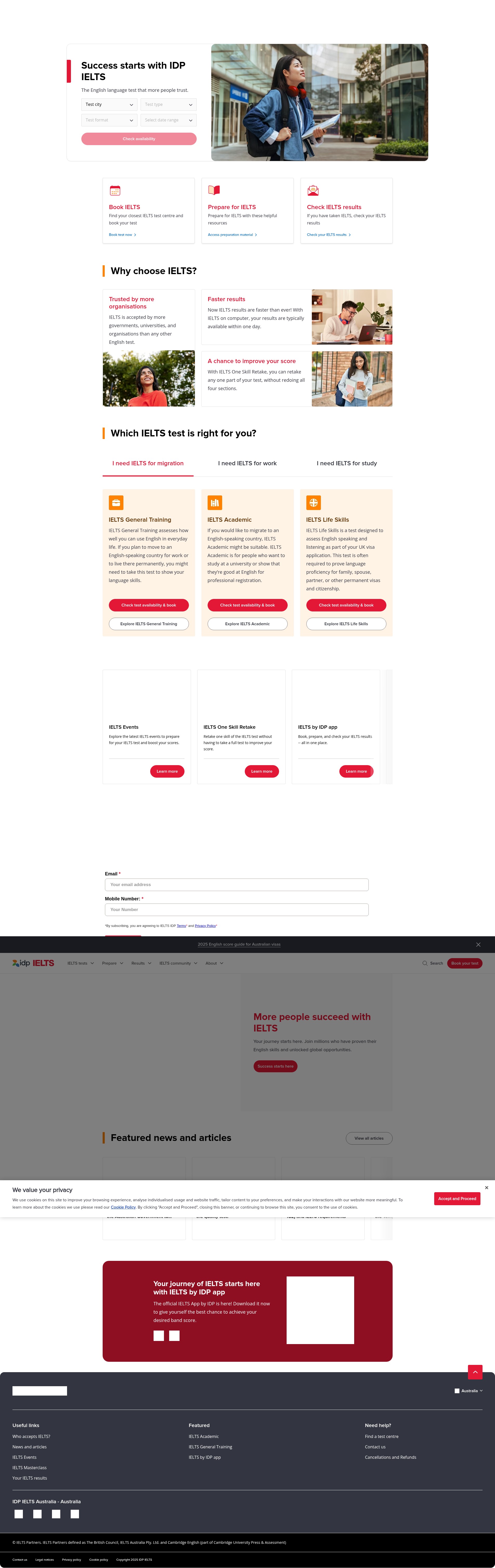 Screenshot of ielts.com.au
