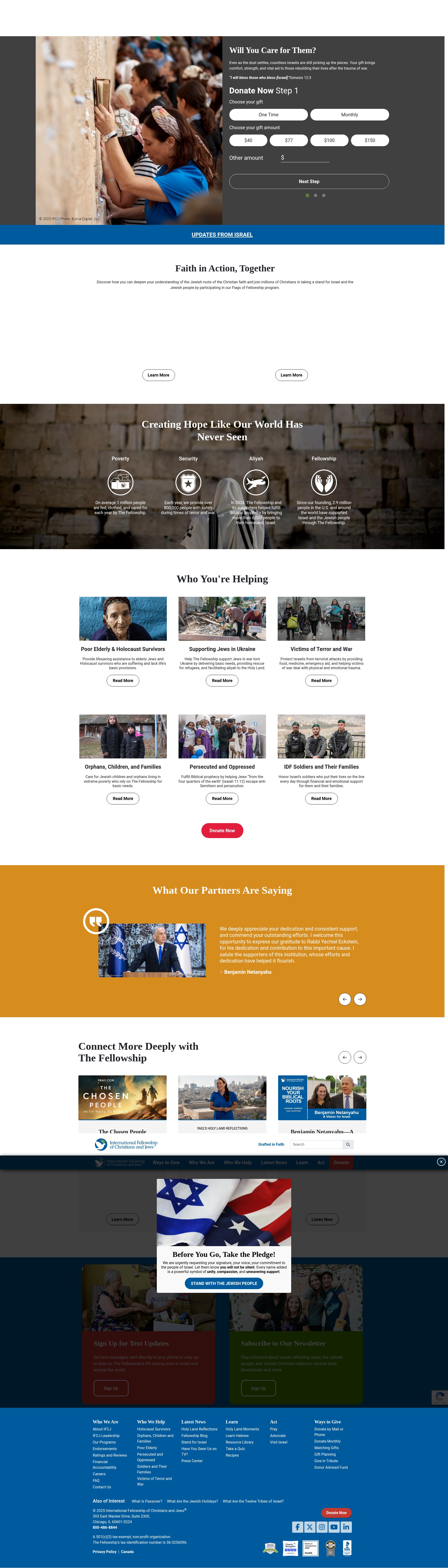 Screenshot of ifcj.org