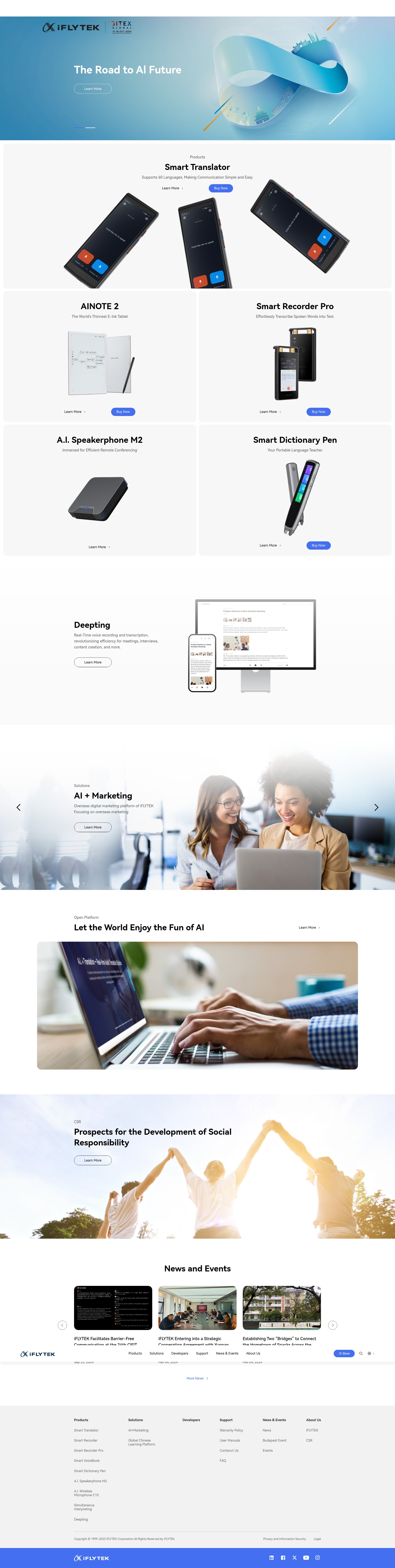 Screenshot of iflytek.com