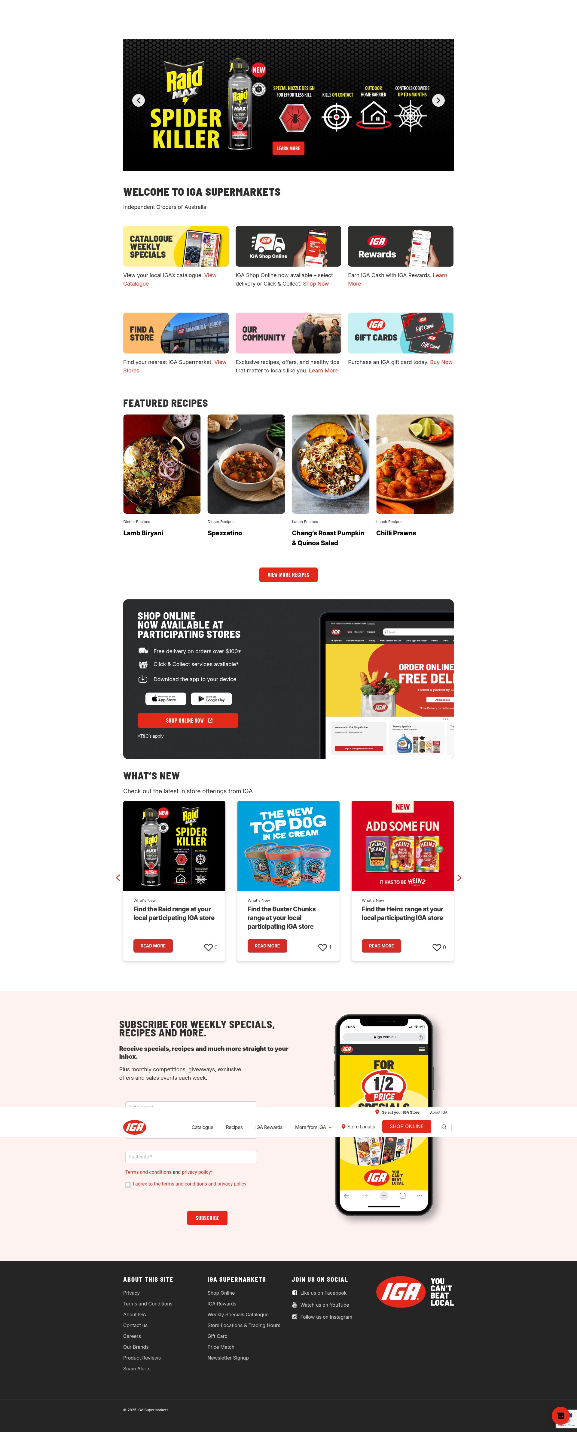 Screenshot of iga.com.au