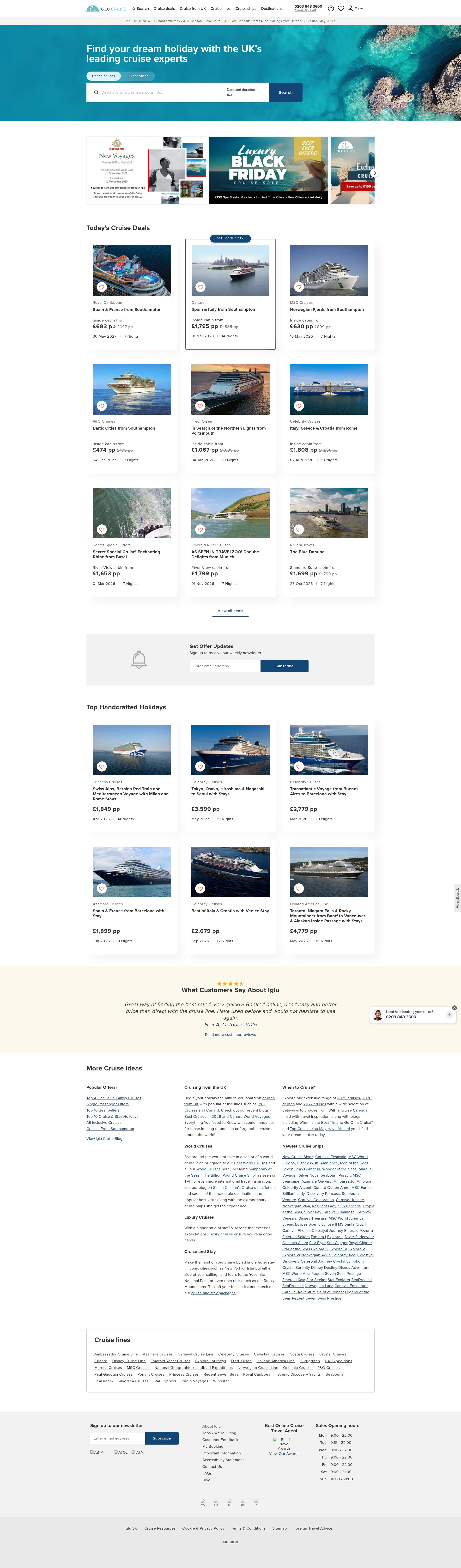 Screenshot of iglucruise.com
