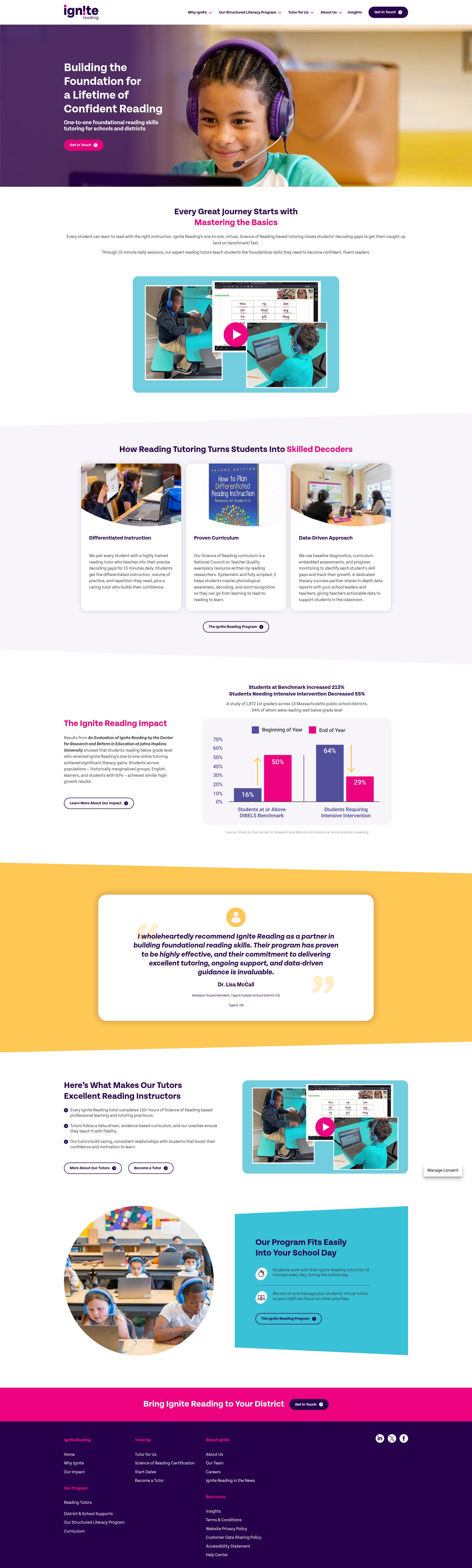 Screenshot of ignite-reading.com