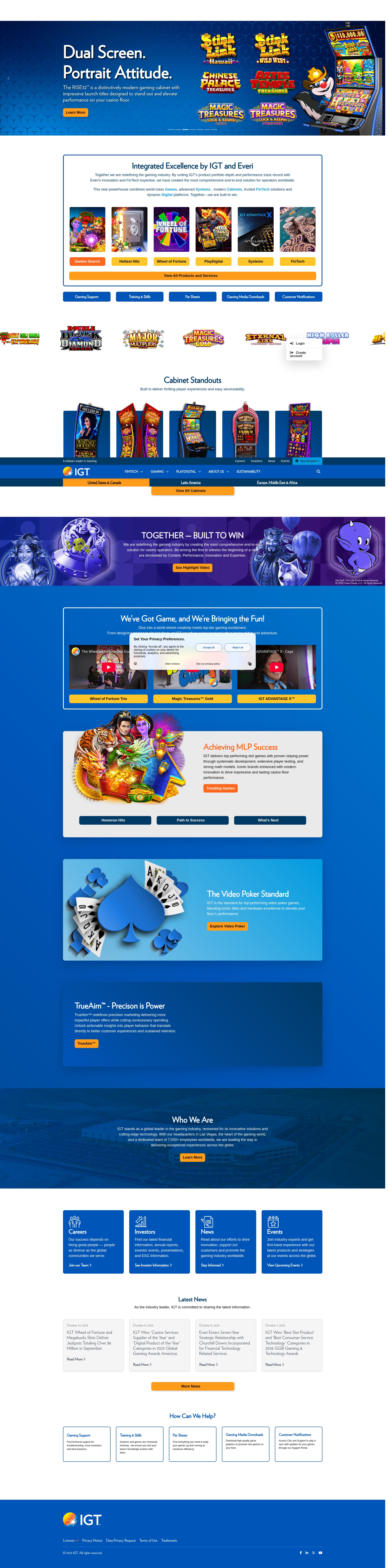 Screenshot of igt.com