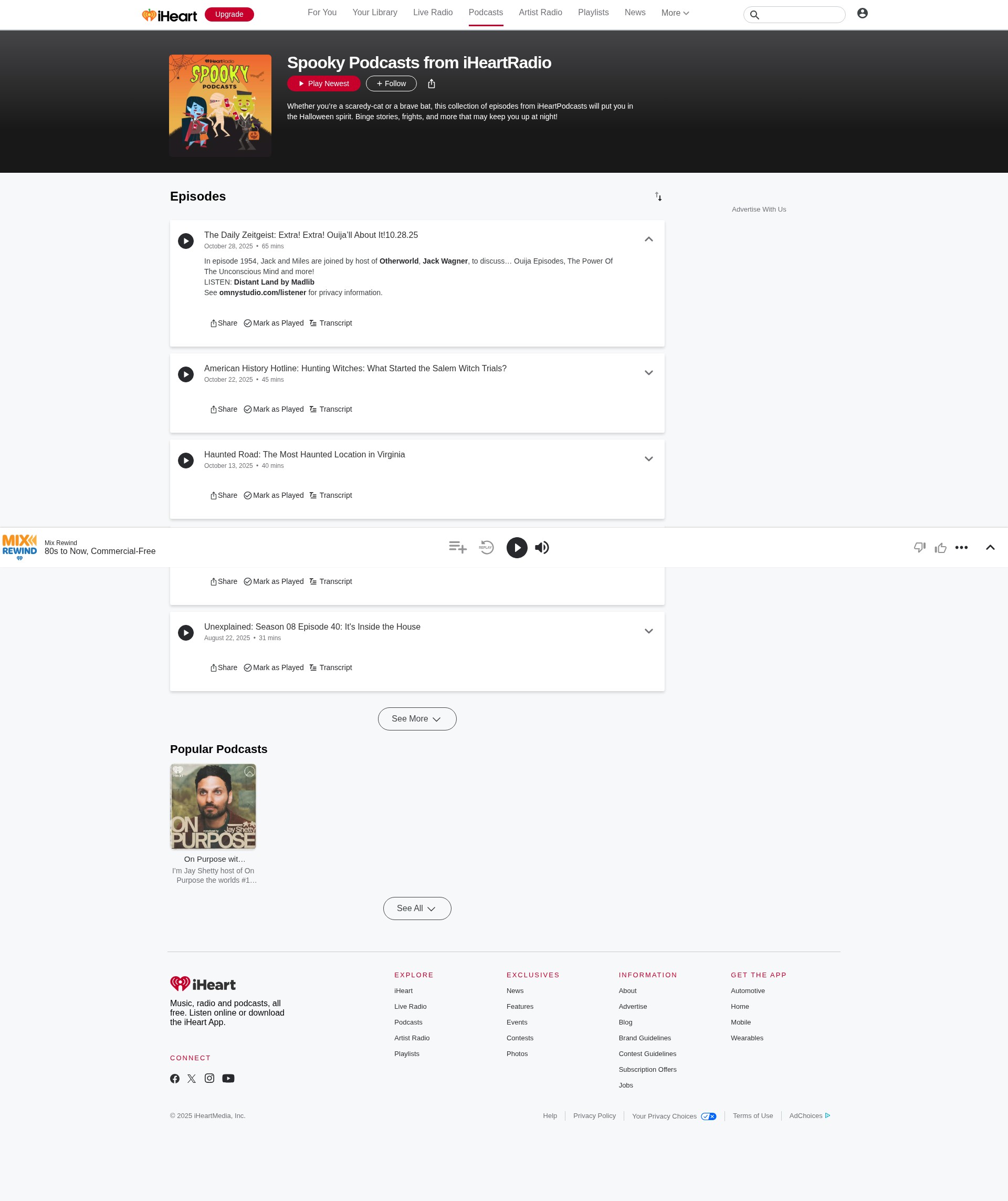 Screenshot of iheart.com