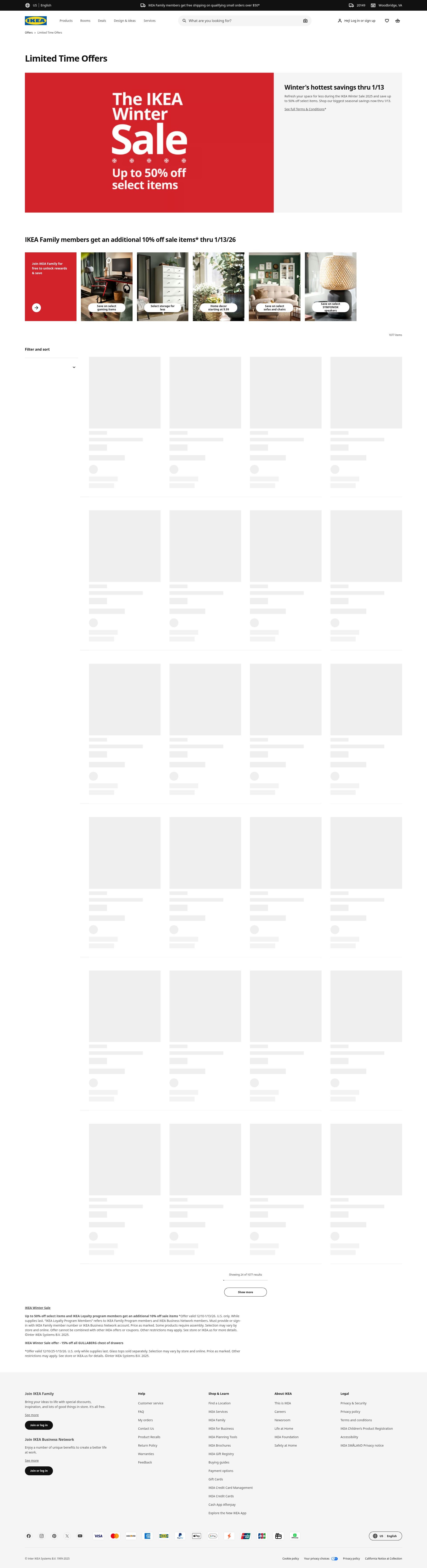Screenshot of ikea.us