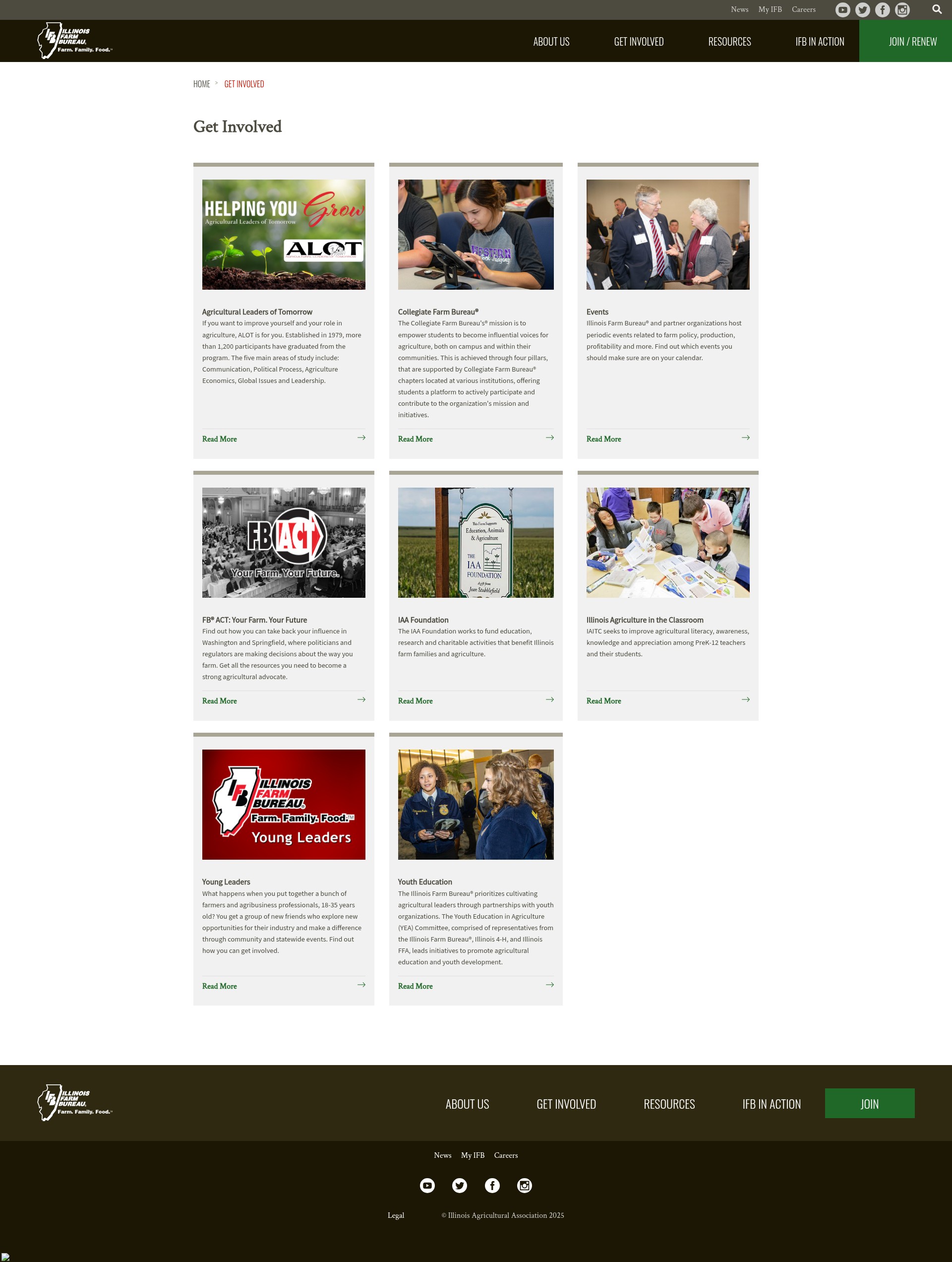 Screenshot of ilfb.org