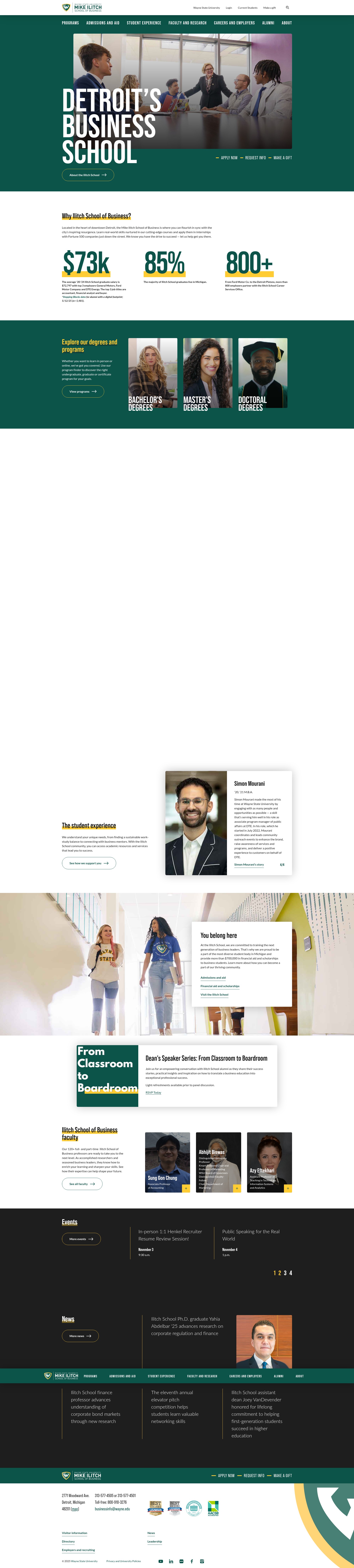 Screenshot of ilitchbusiness.wayne.edu