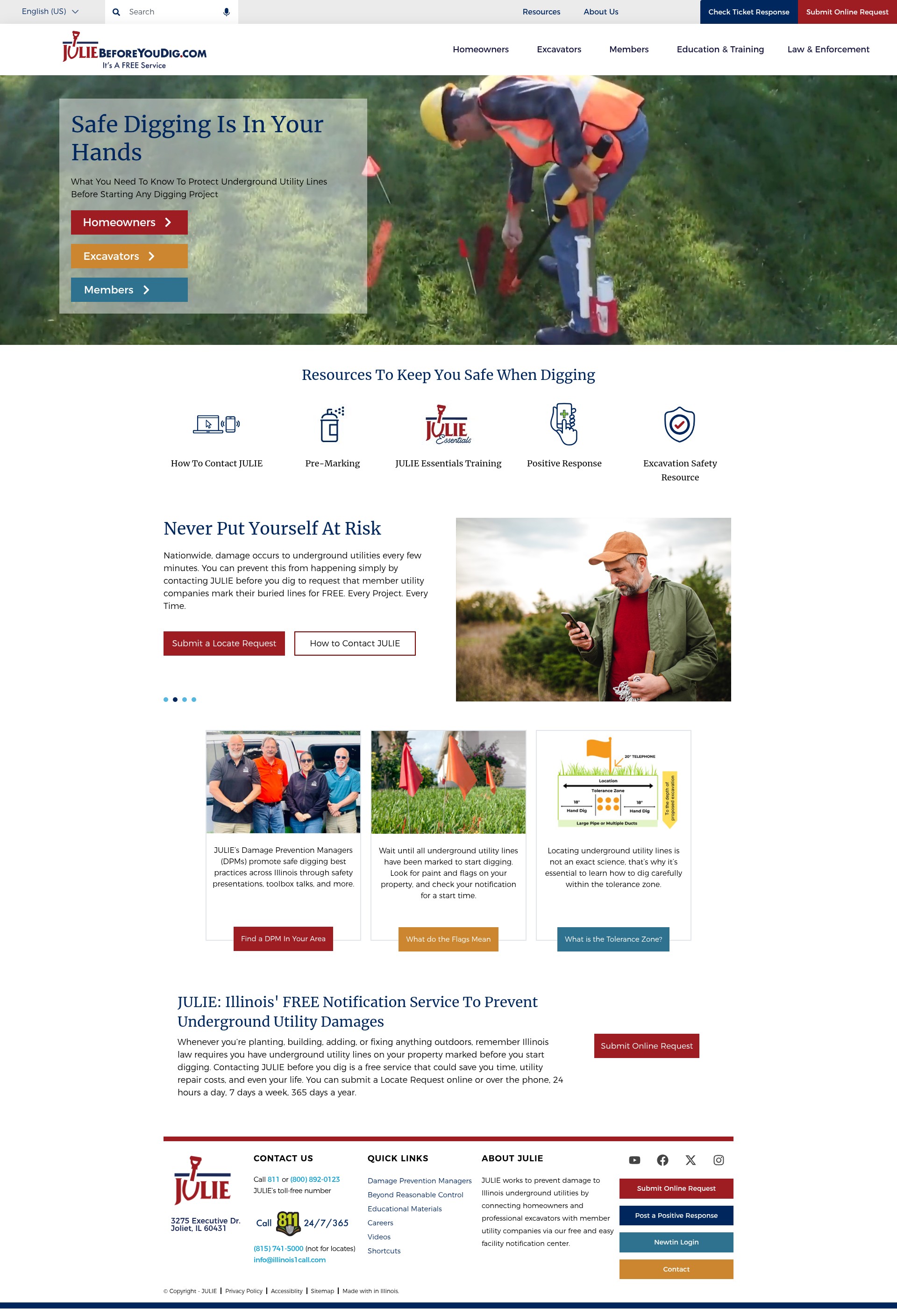 Screenshot of illinois1call.com