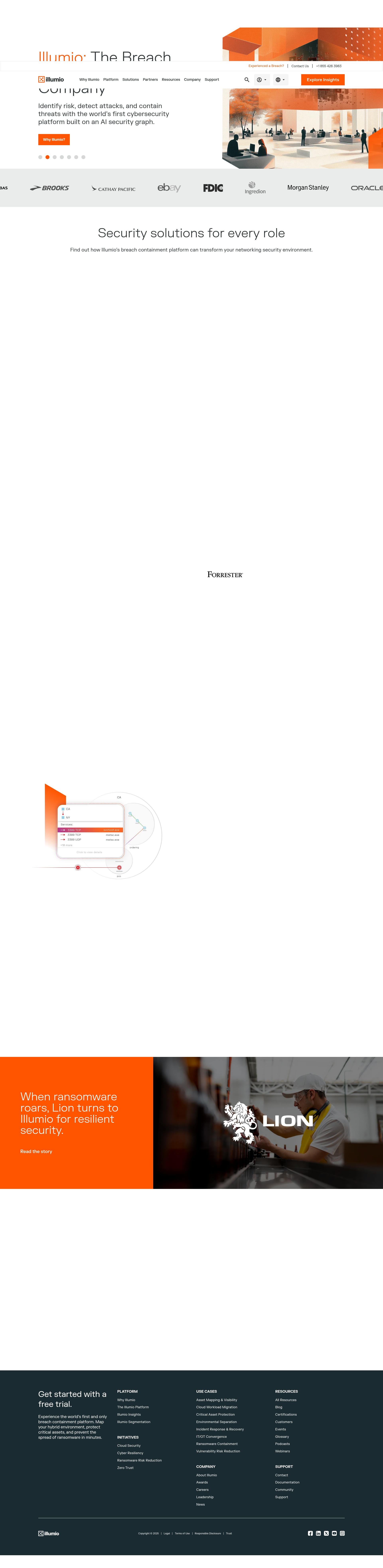 Screenshot of illumio.com