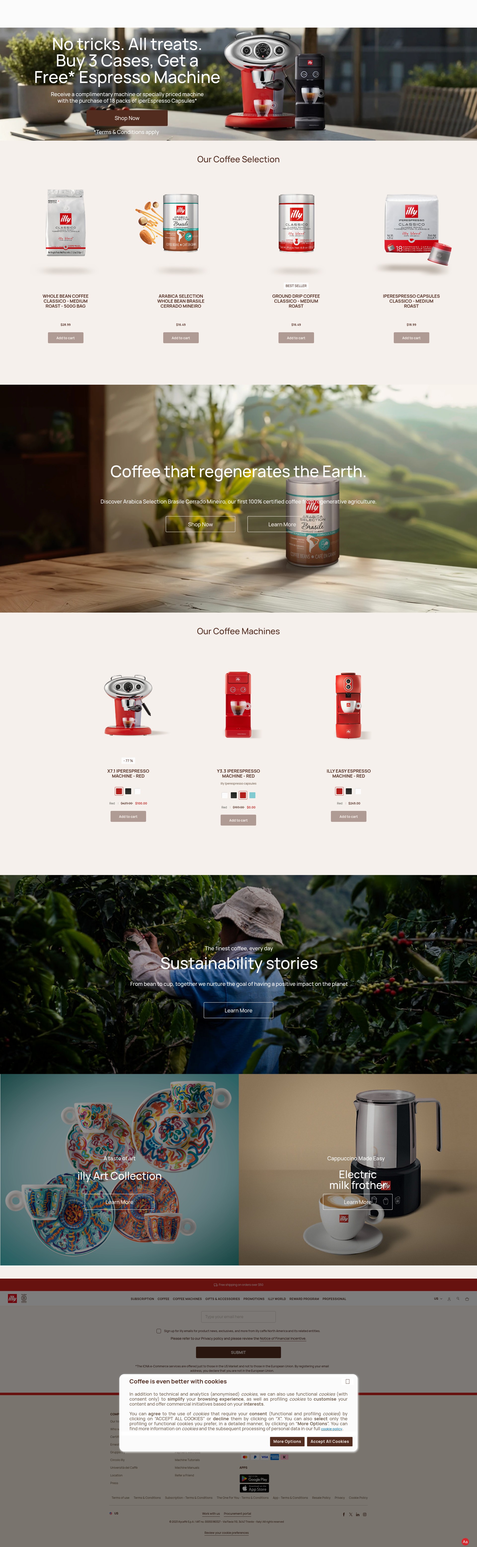 Screenshot of illy.com