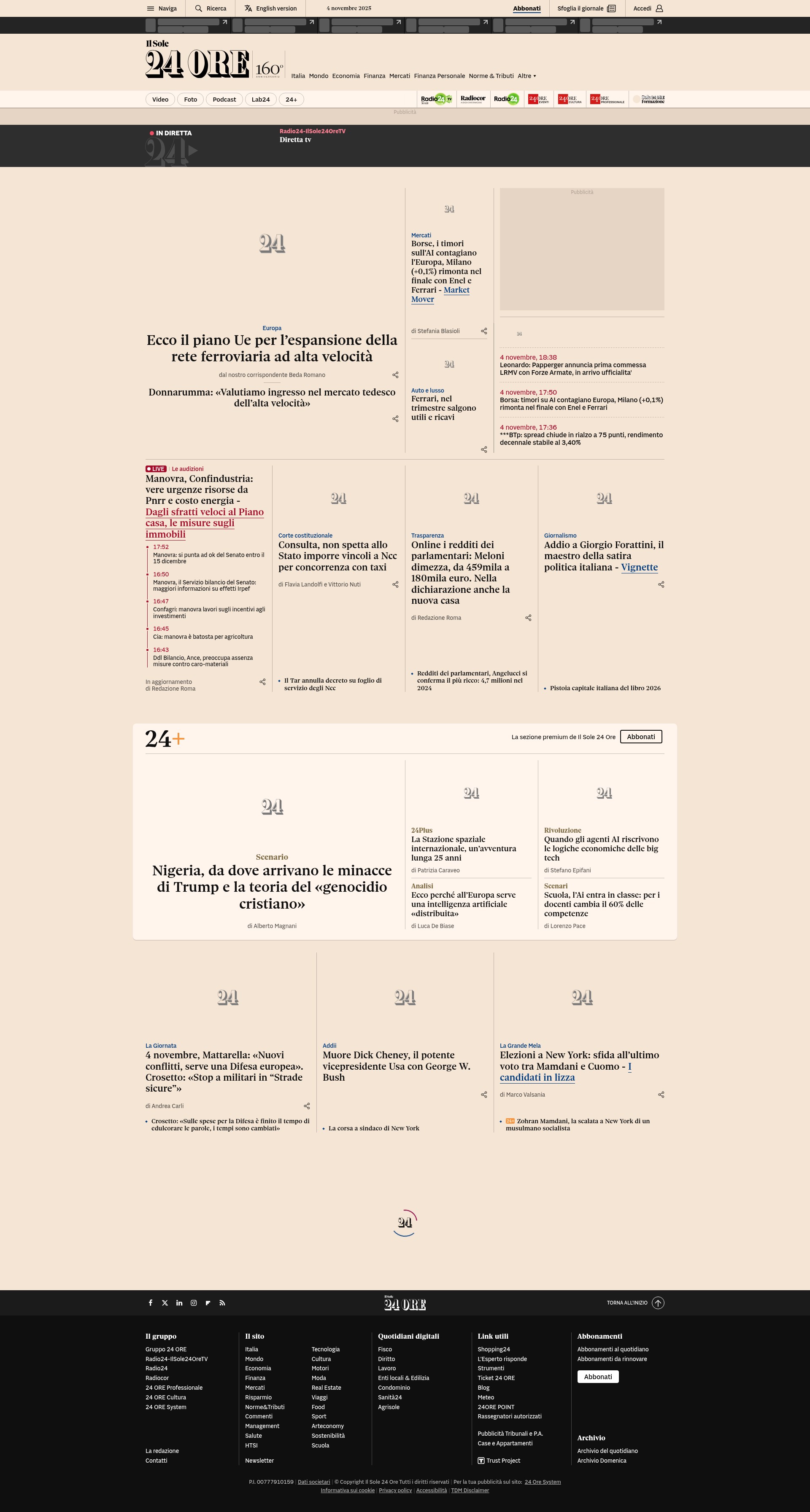 Screenshot of ilsole24ore.com