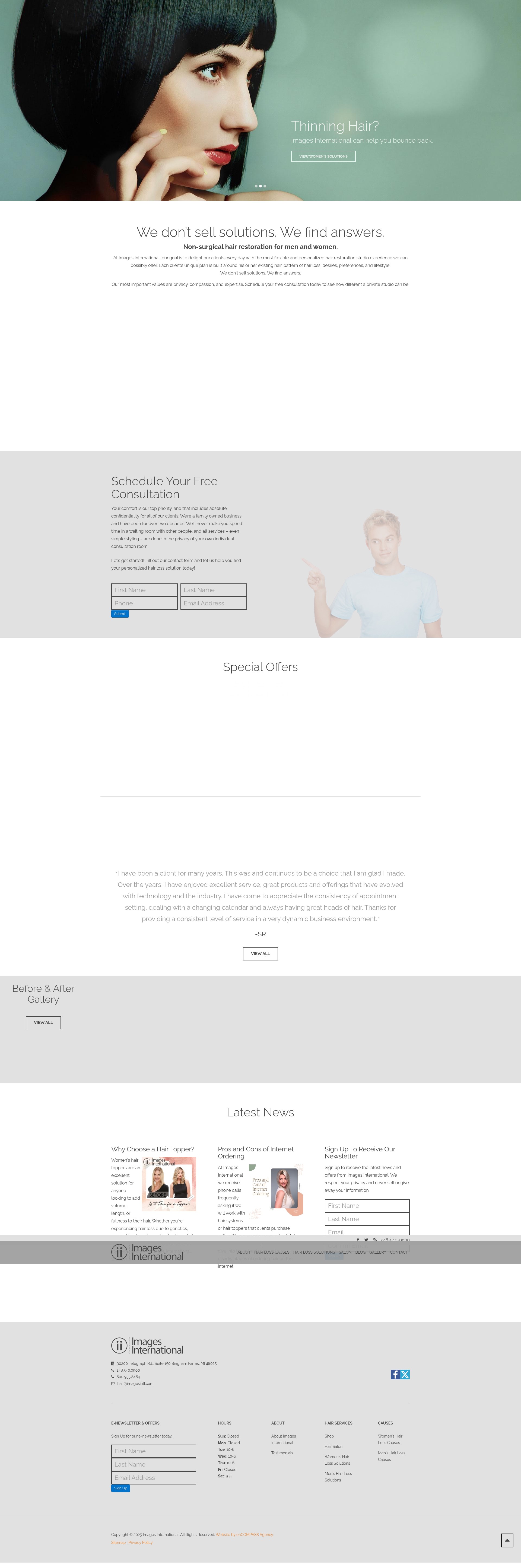 Screenshot of imageshairloss.com