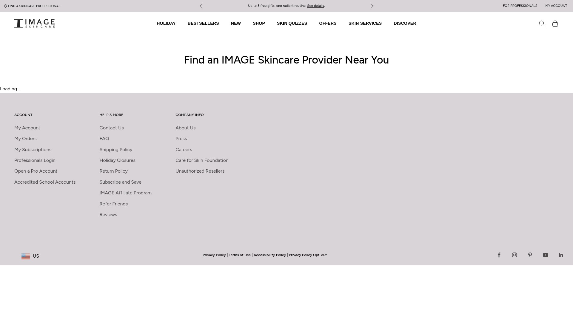 Screenshot of imageskincare.com