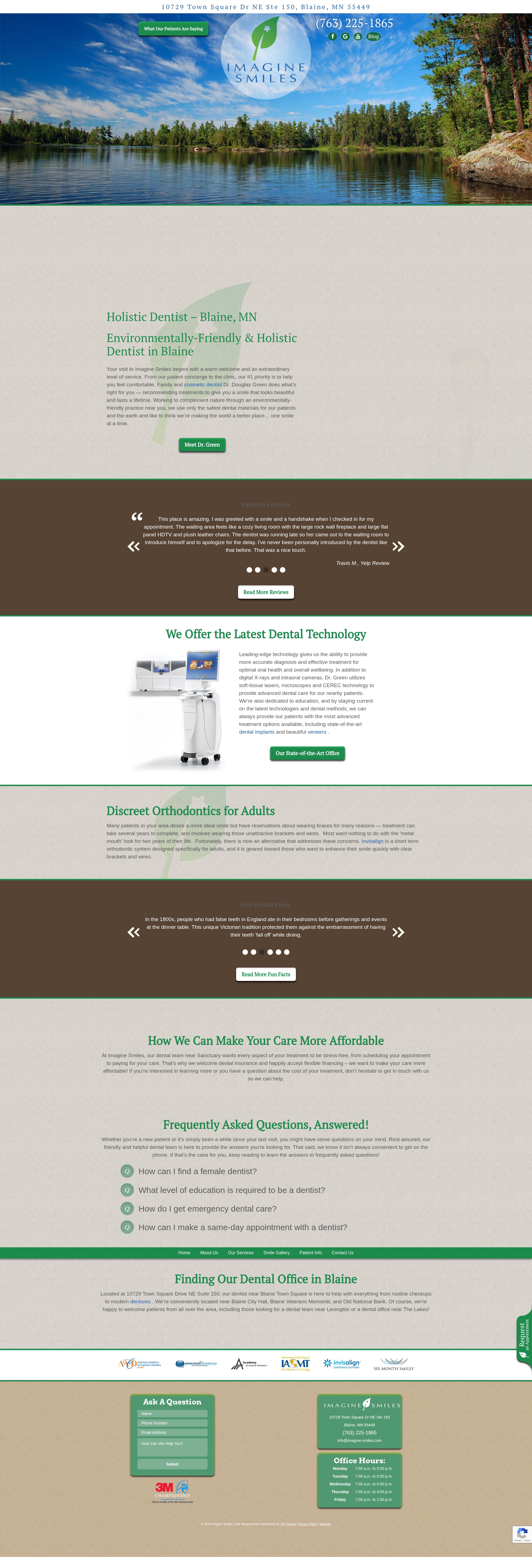 Screenshot of imagine-smiles.com