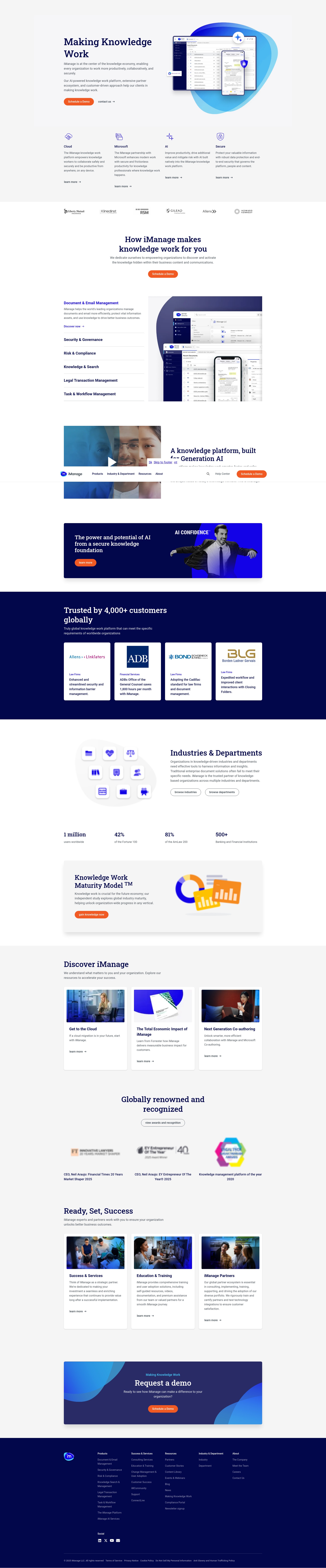 Screenshot of imanage.com