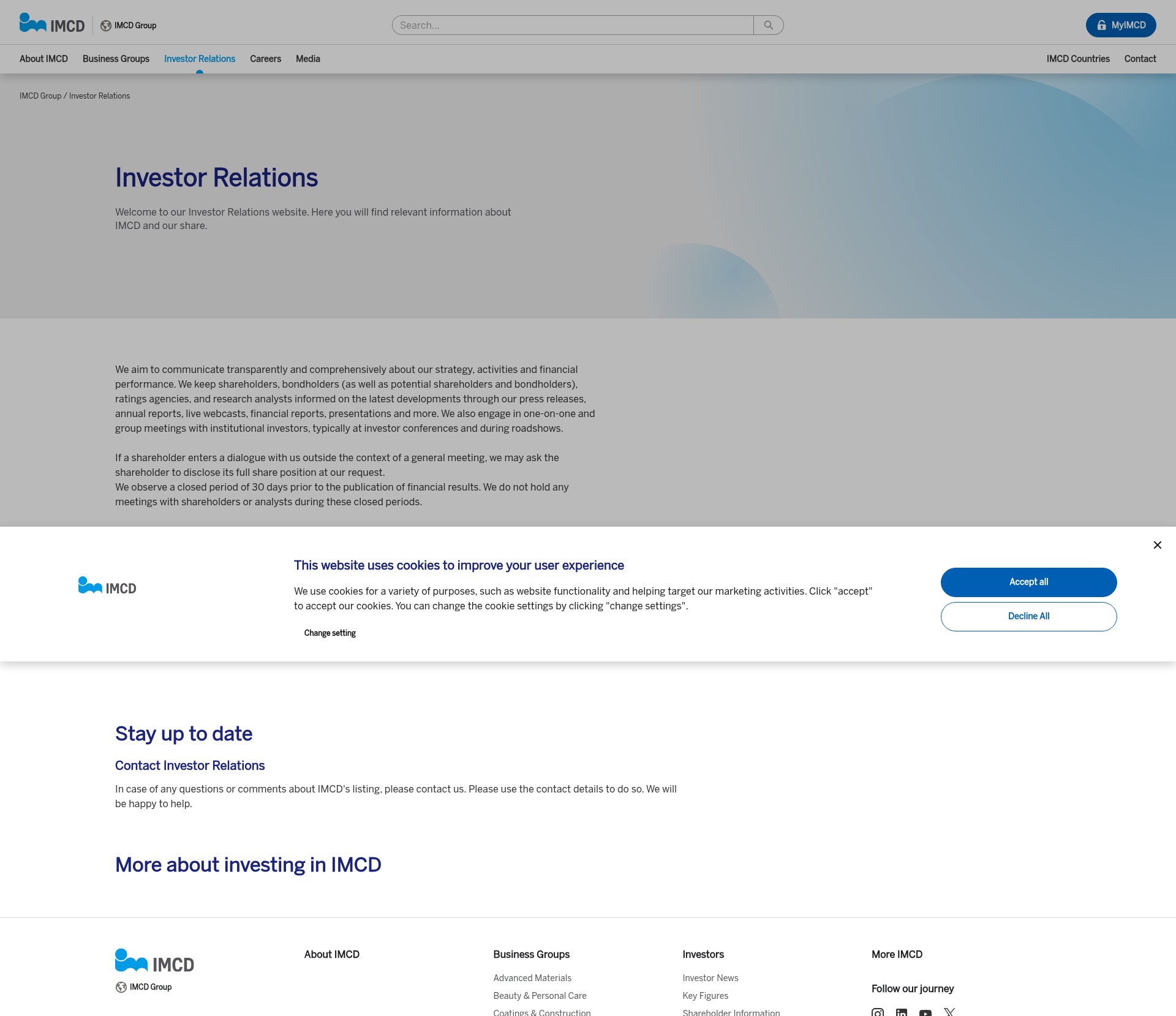 Screenshot of imcdgroup.com