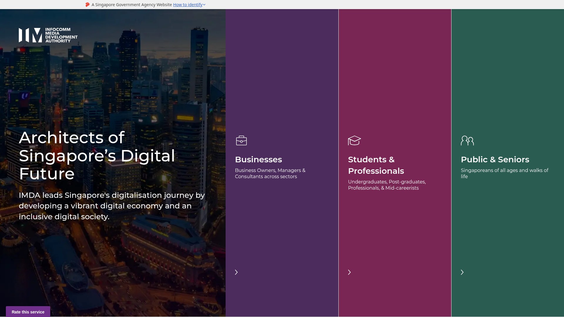 Screenshot of imda.gov.sg