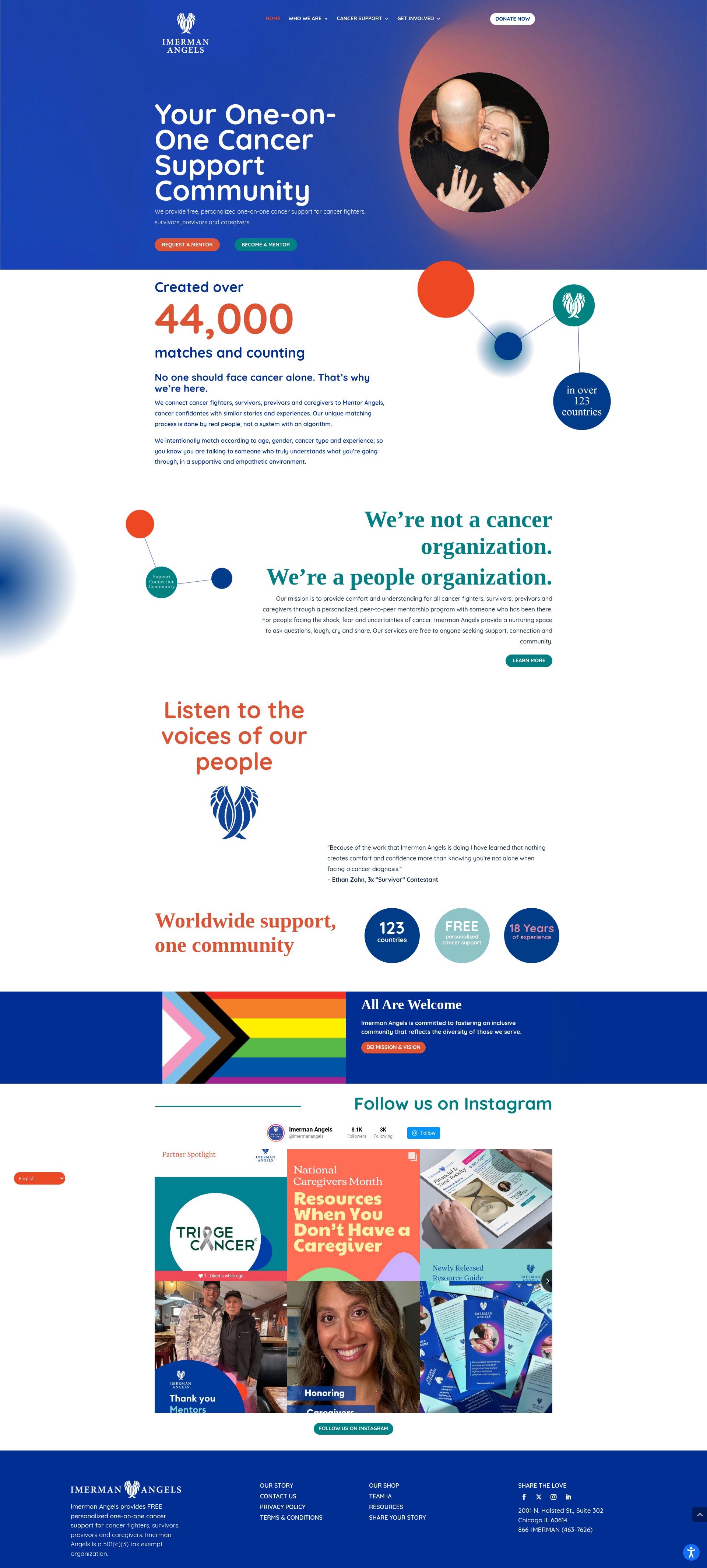 Screenshot of imermanangels.org