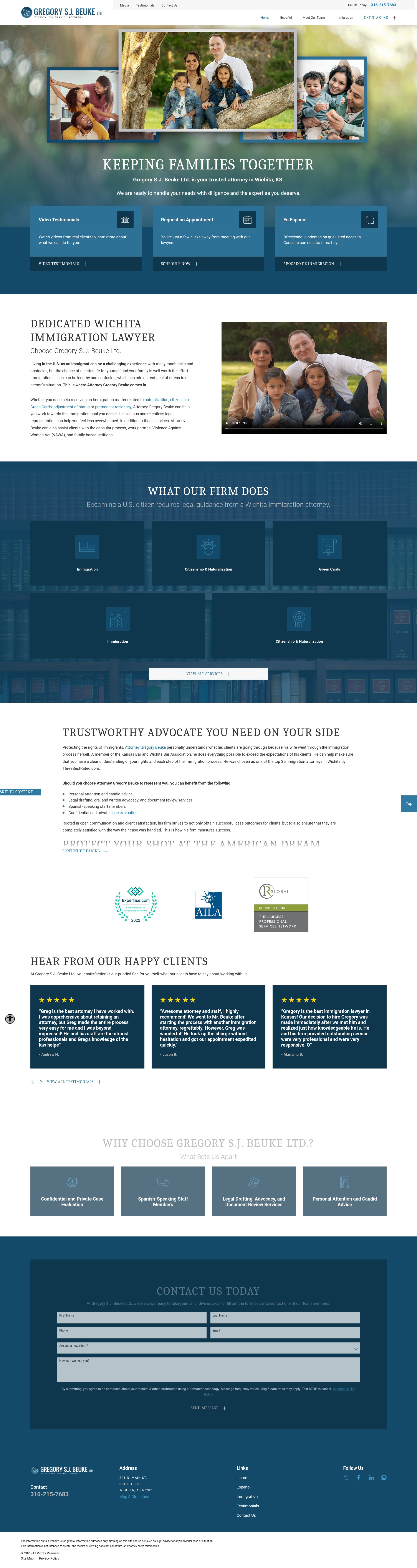 Screenshot of immigrationkansas.com