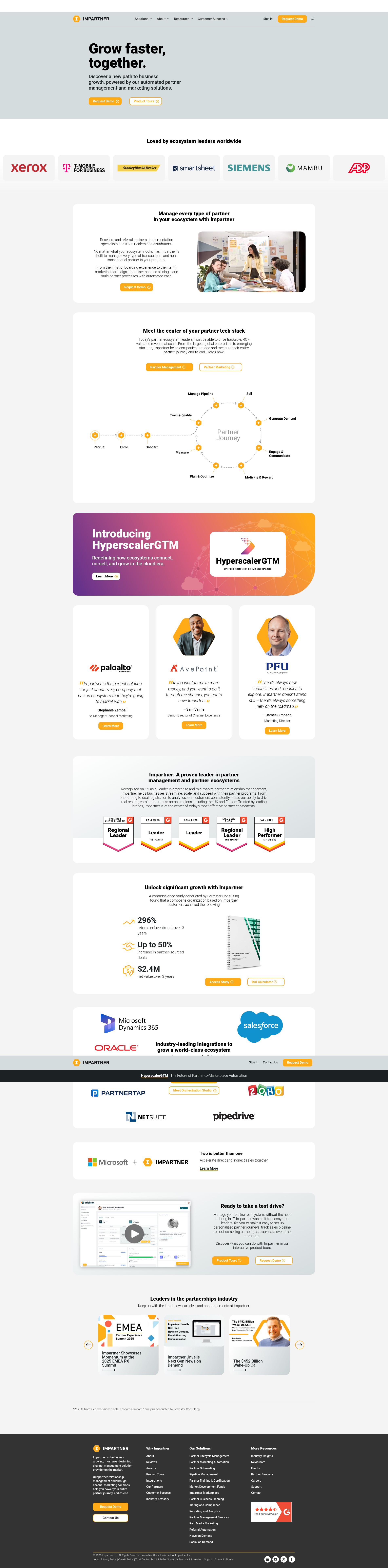 Screenshot of impartner.com