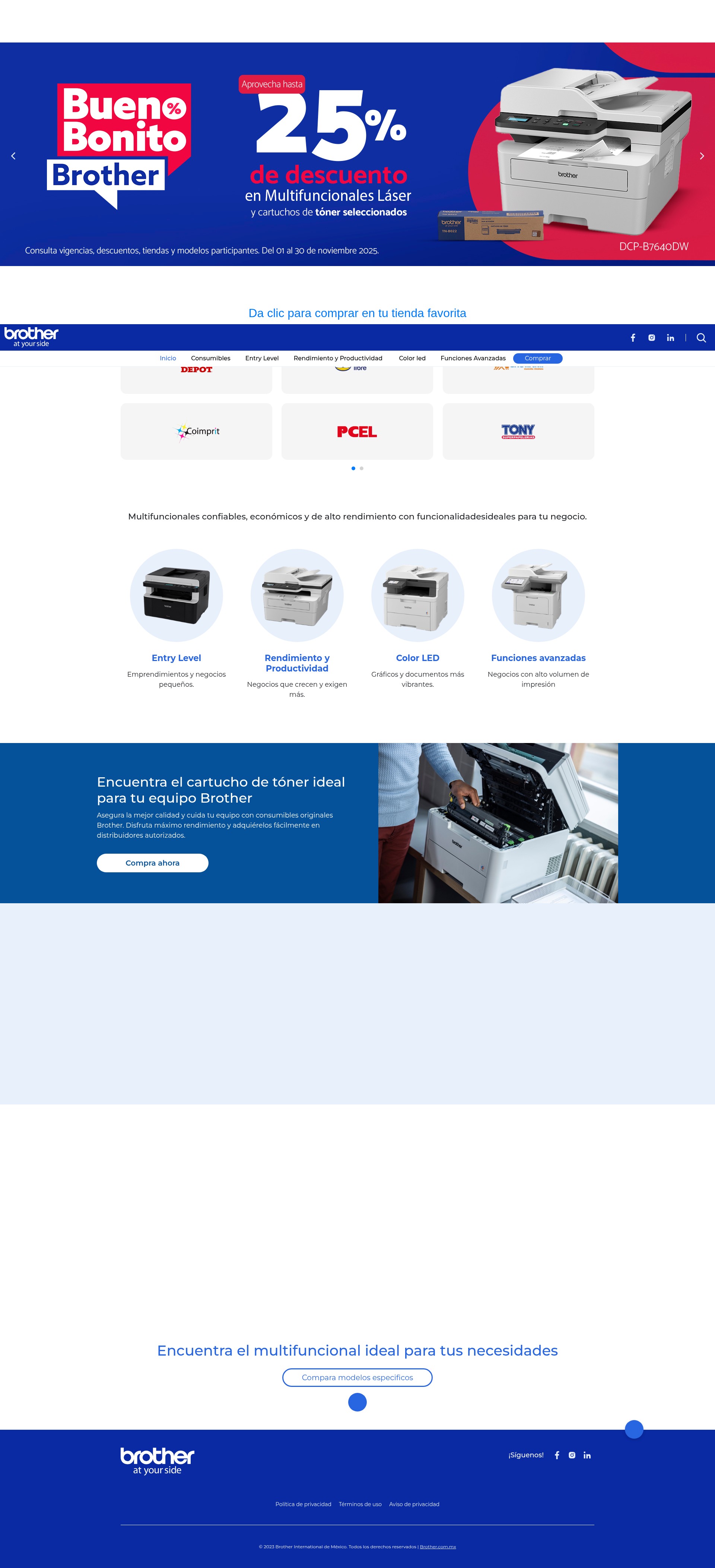 Screenshot of impresionlaserbrother.com.mx