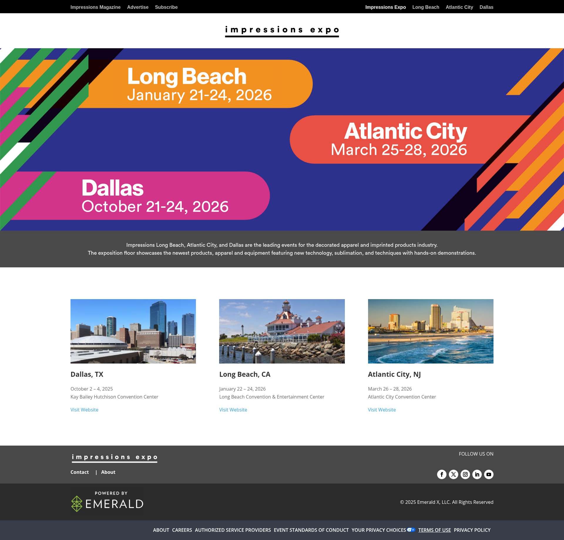 Screenshot of impressionsexpo.com