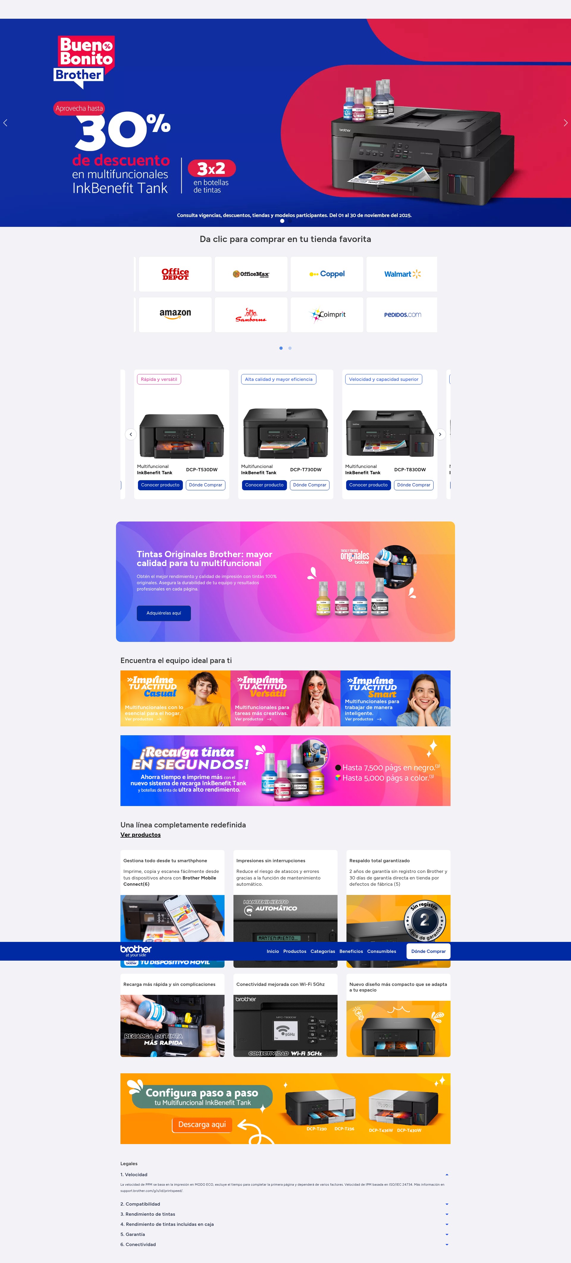 Screenshot of imprimetuactitud.brother.com.mx