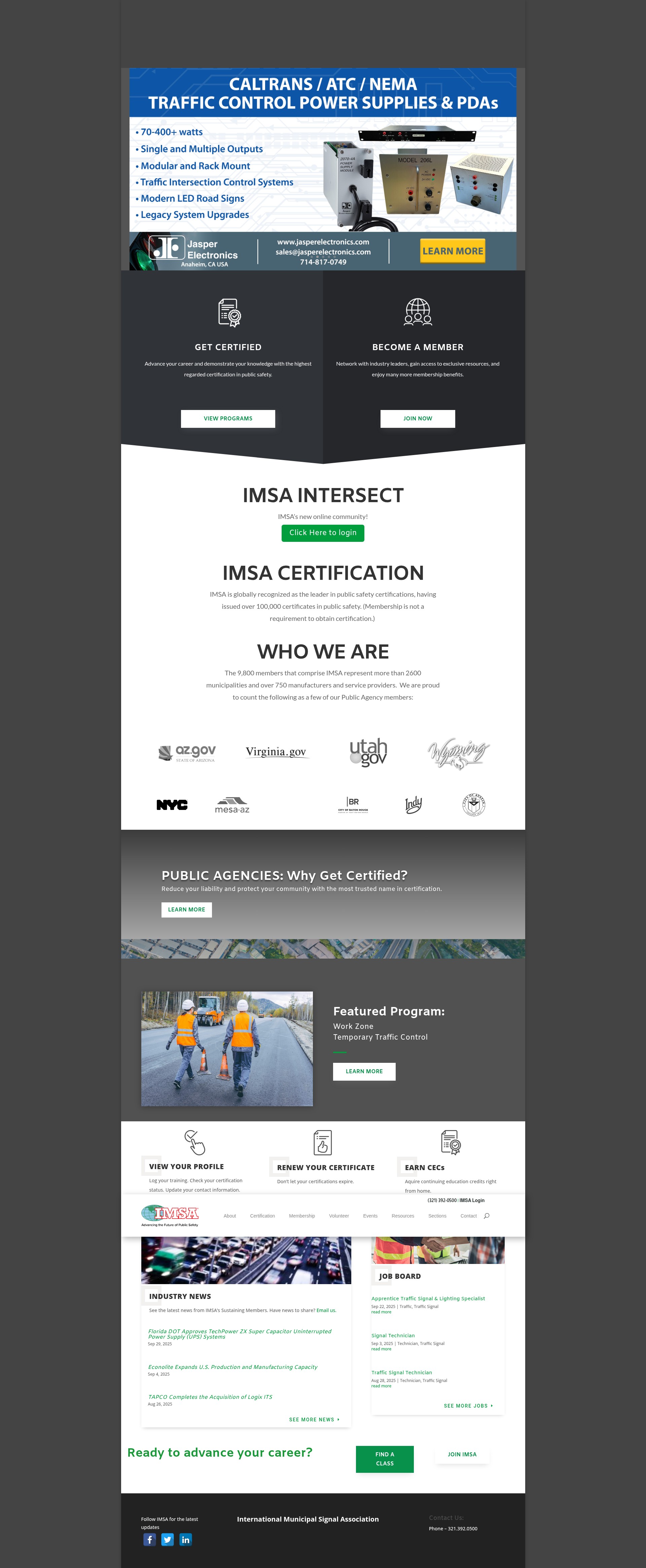 Screenshot of imsasafety.org