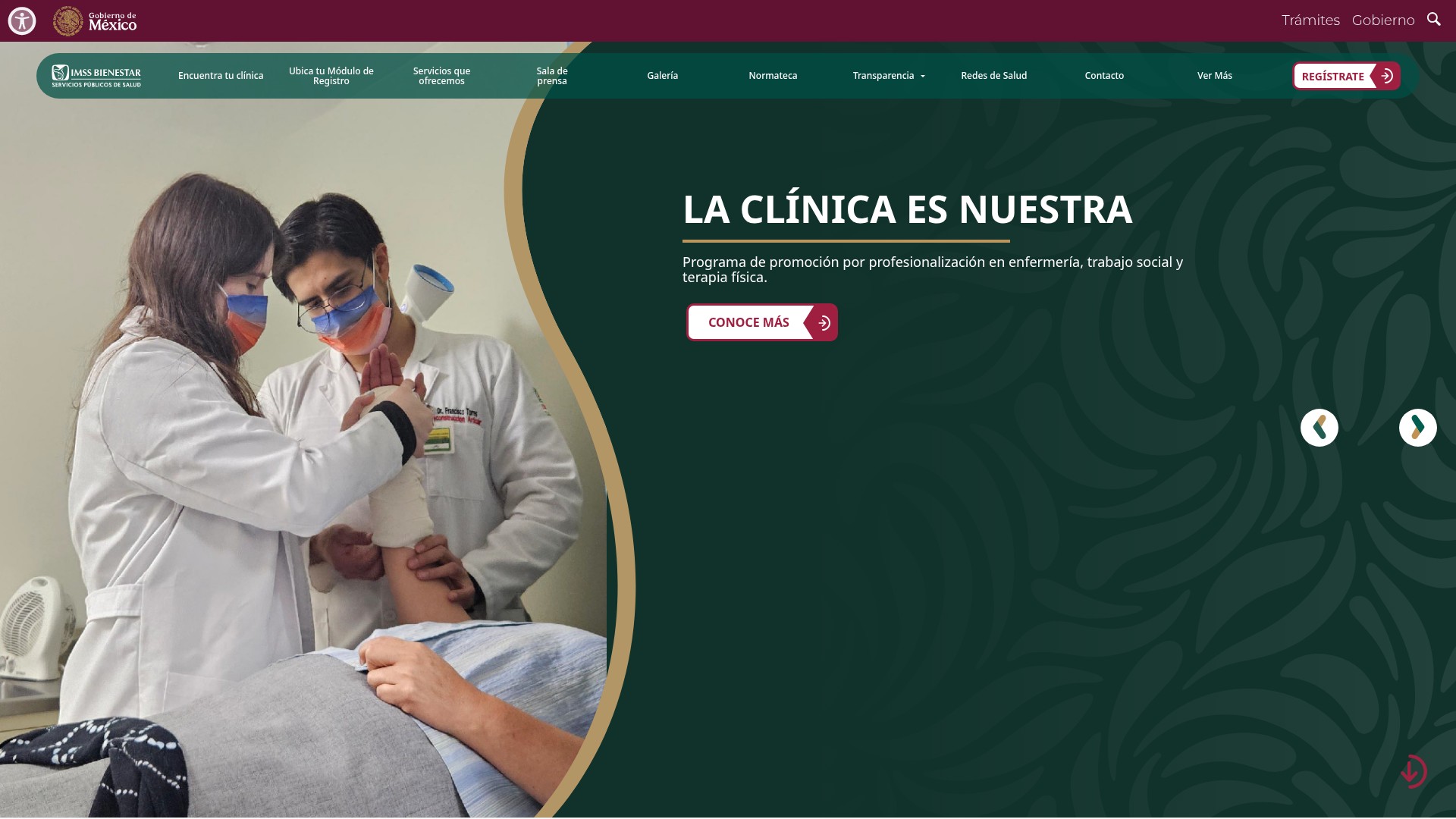 Screenshot of imssbienestar.gob.mx