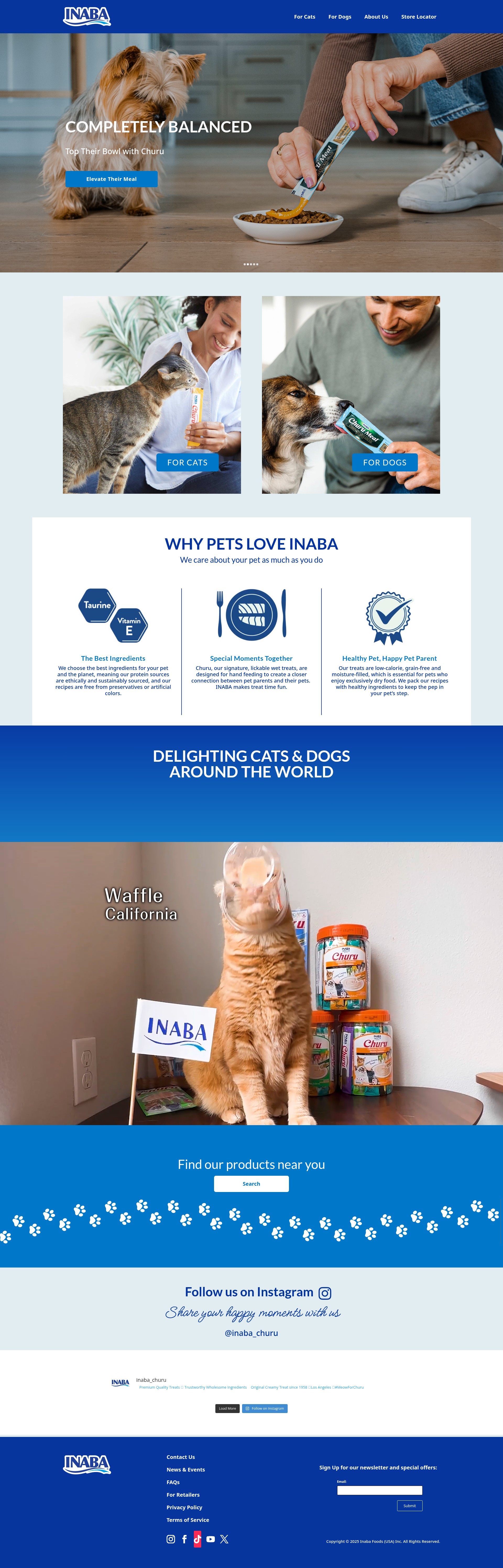 Screenshot of inabafoods.com