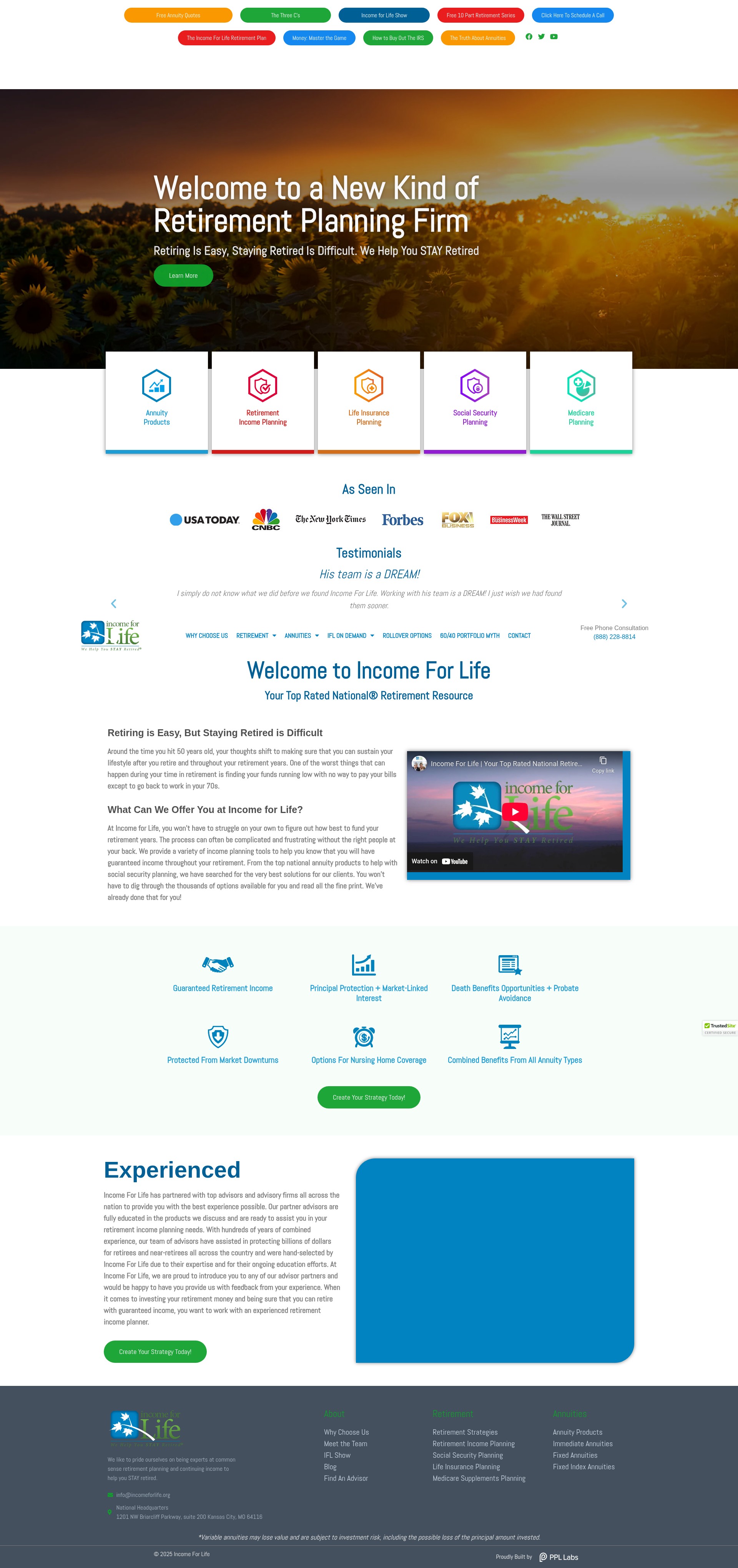Screenshot of incomeforlife.org