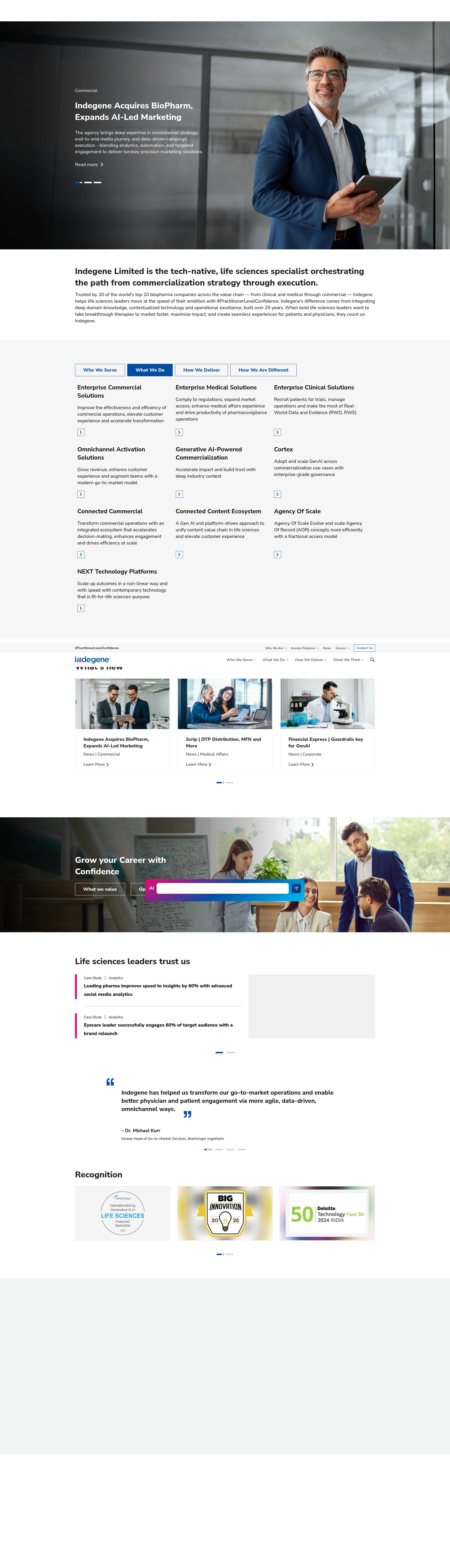 Screenshot of indegene.com
