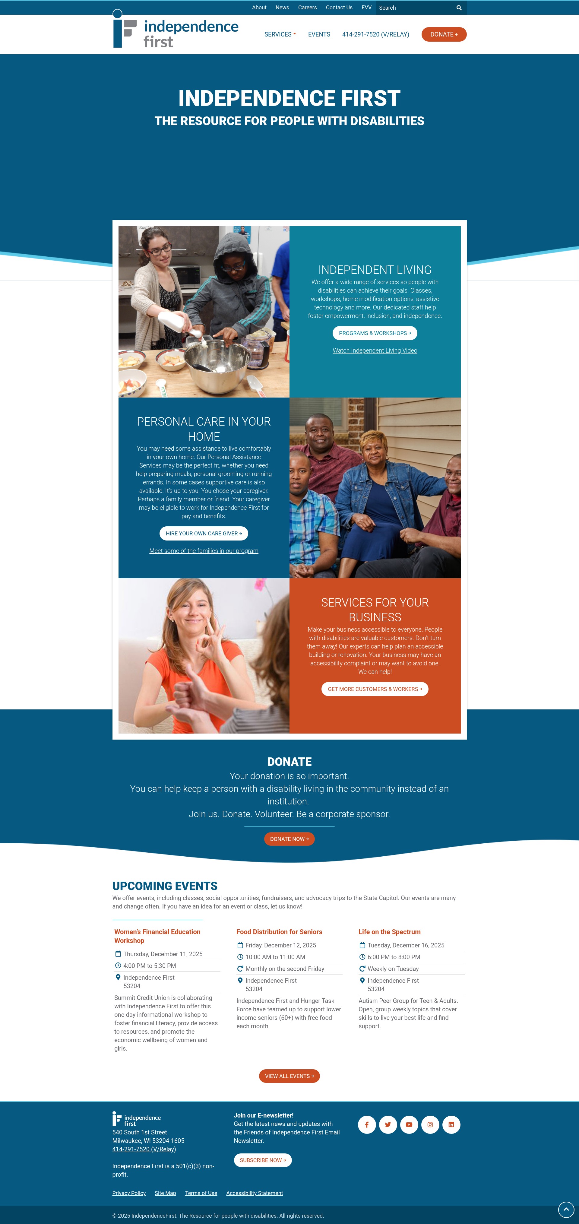 Screenshot of independencefirst.org