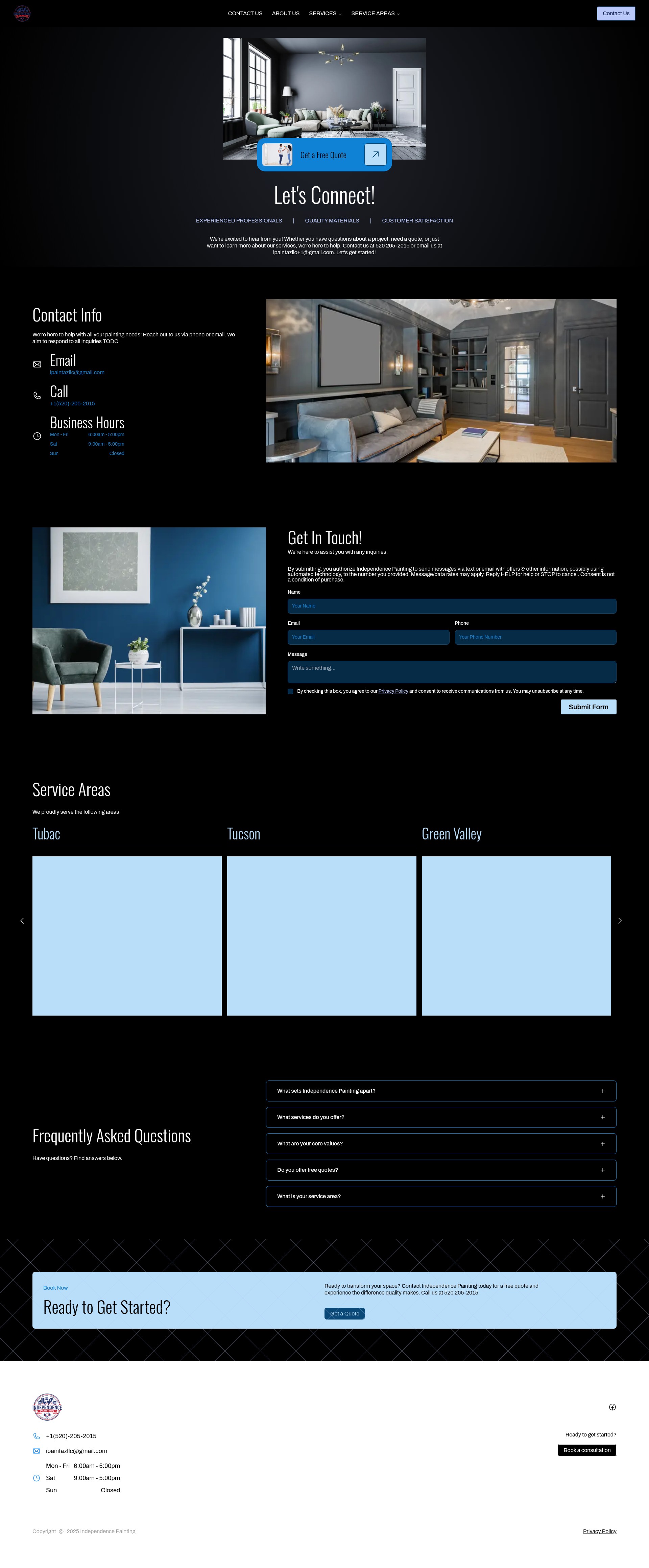 Screenshot of independencepaintingsahuarita.com