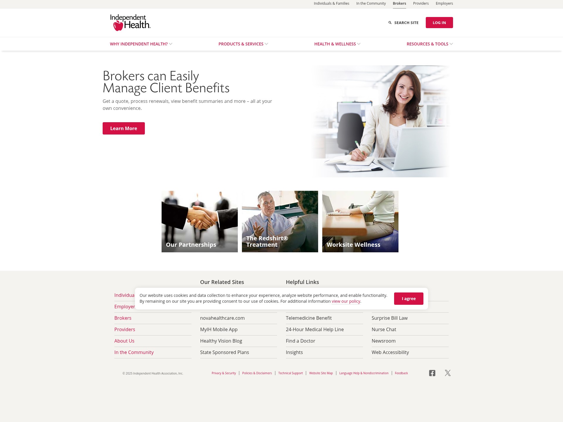 Screenshot of independenthealth.com