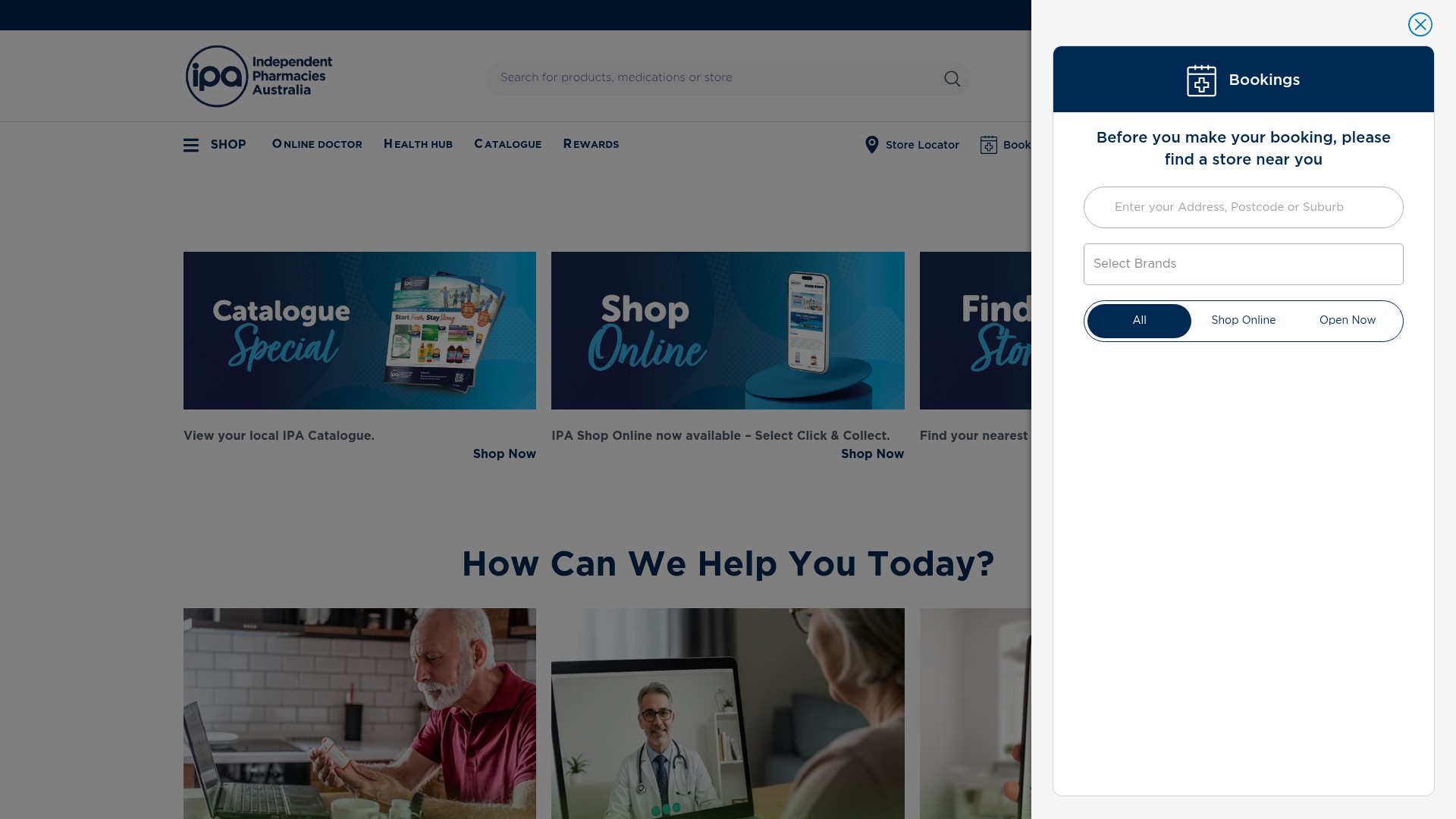 Screenshot of independentpharmacies.com.au