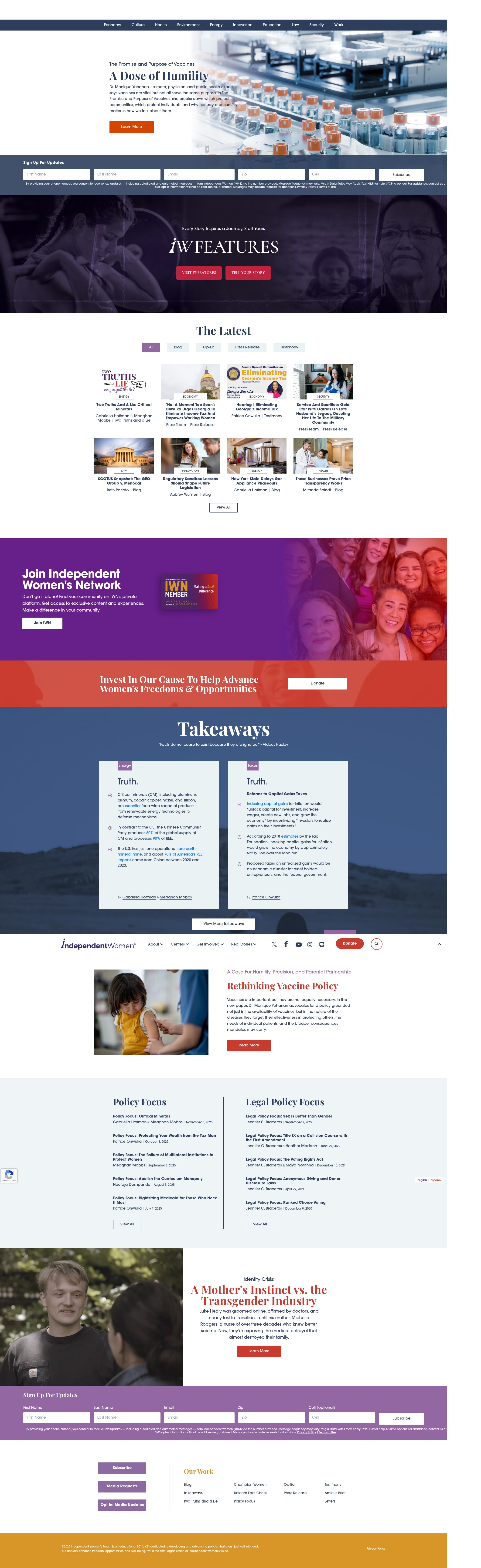 Screenshot of independentwomen.com