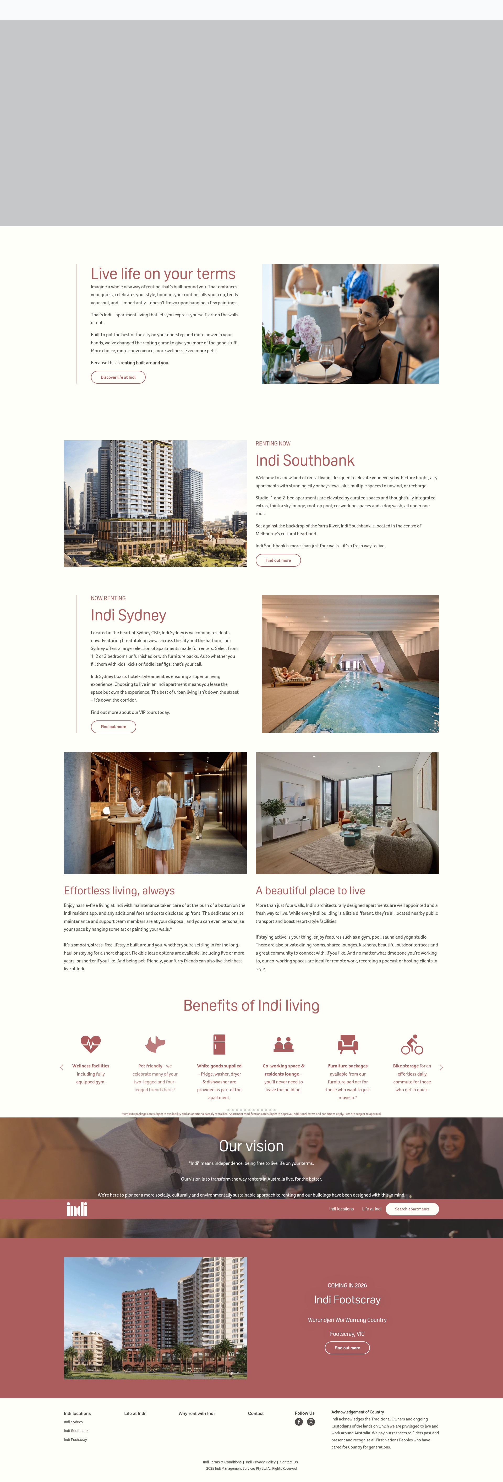 Screenshot of indi.com.au