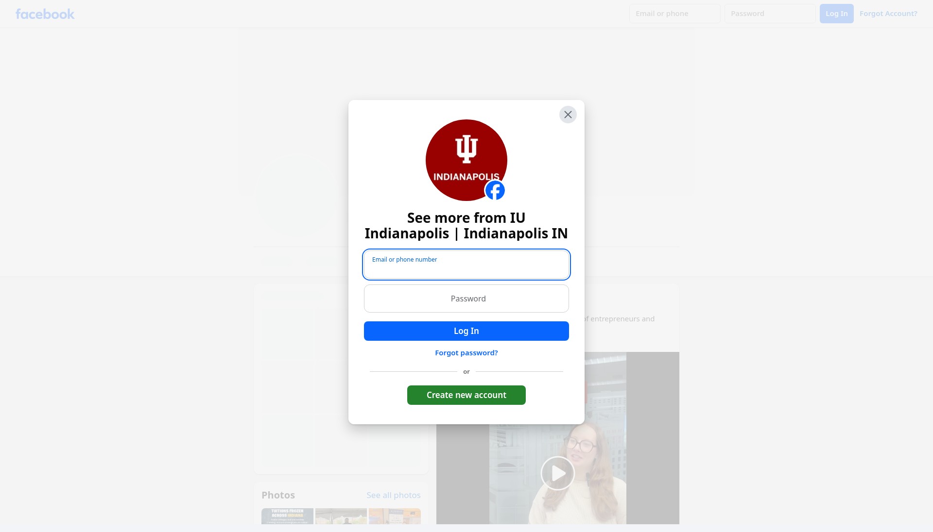 Screenshot of indianapolis.iu.edu