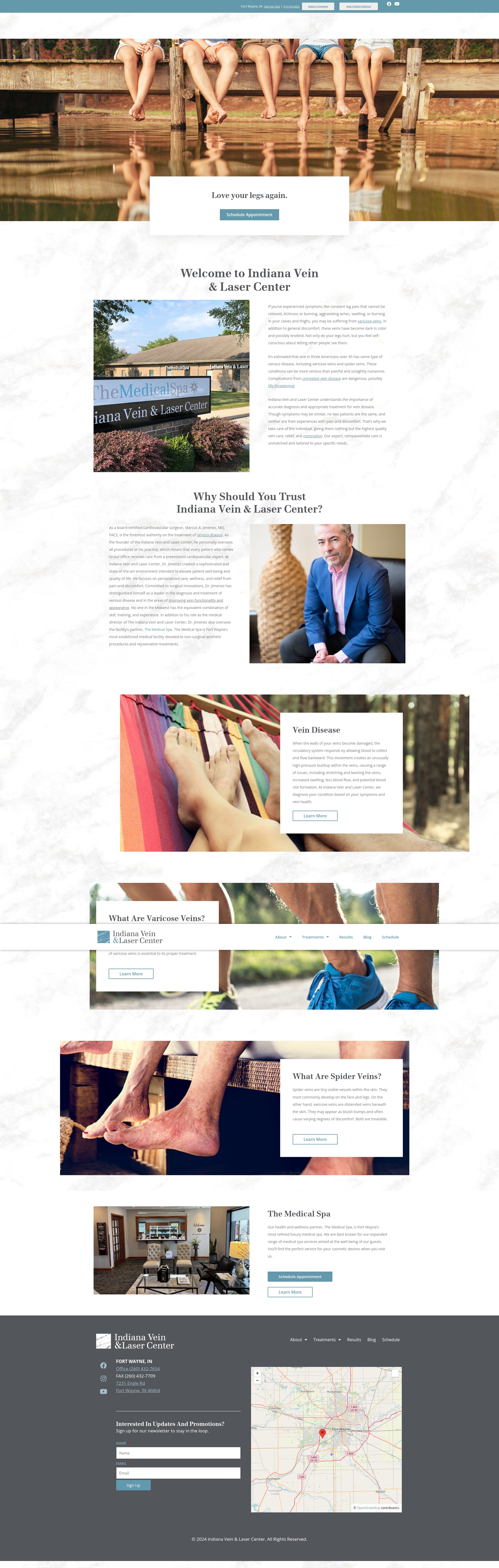 Screenshot of indianavein.com