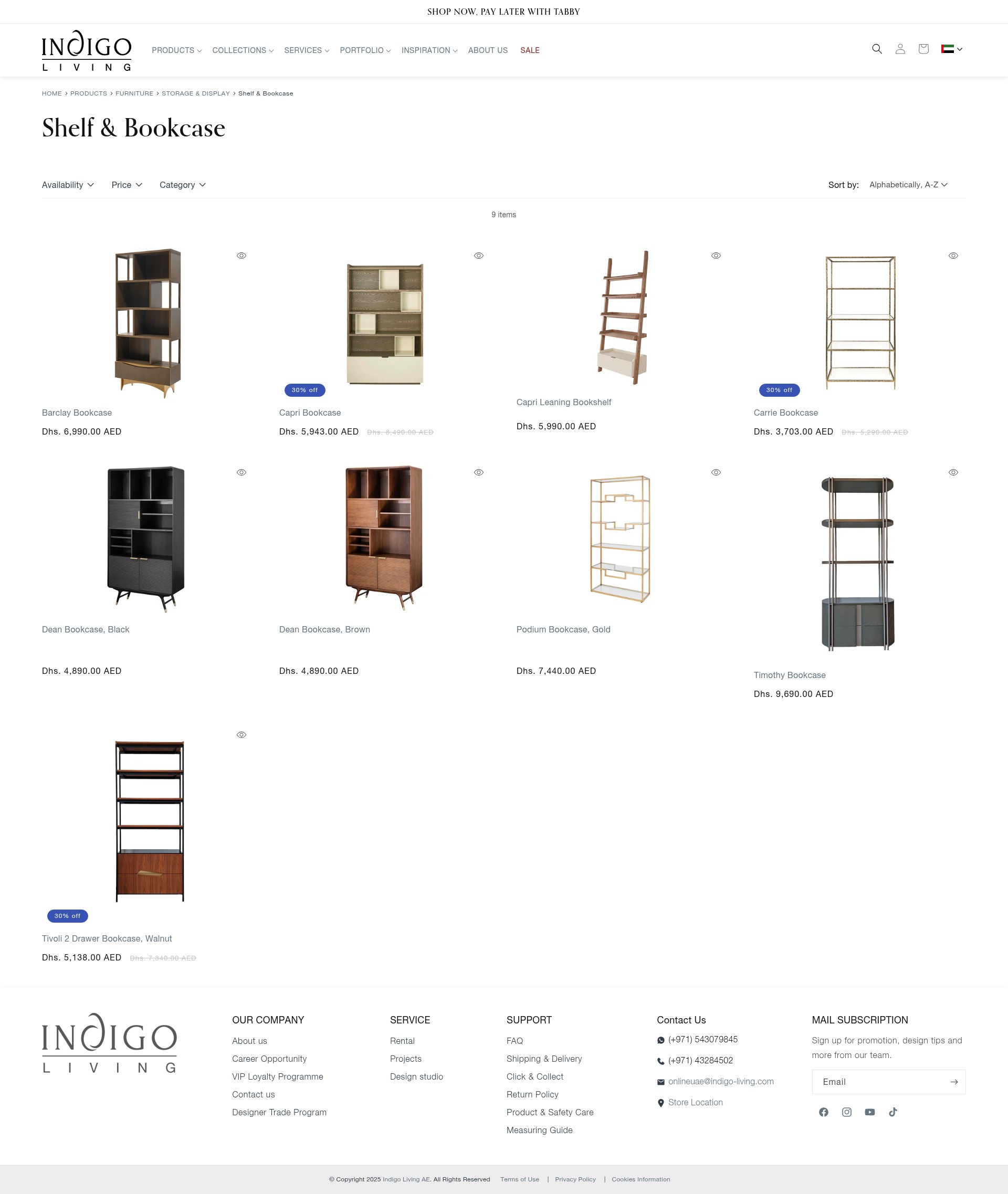 Screenshot of indigo-living.ae