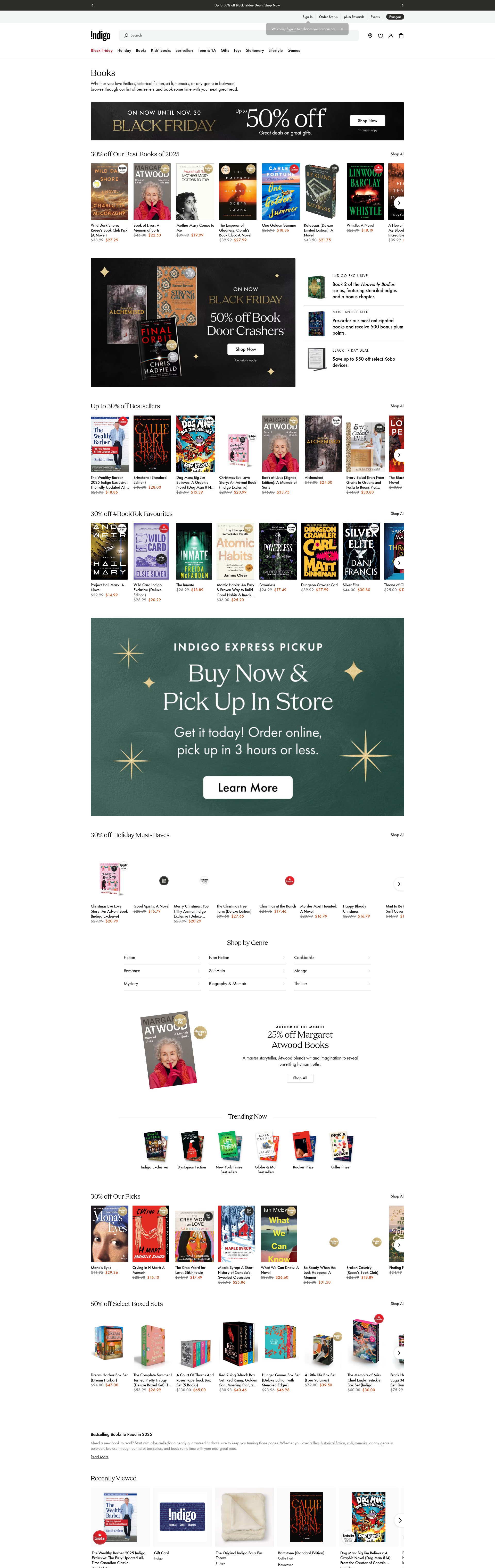Screenshot of indigo.ca