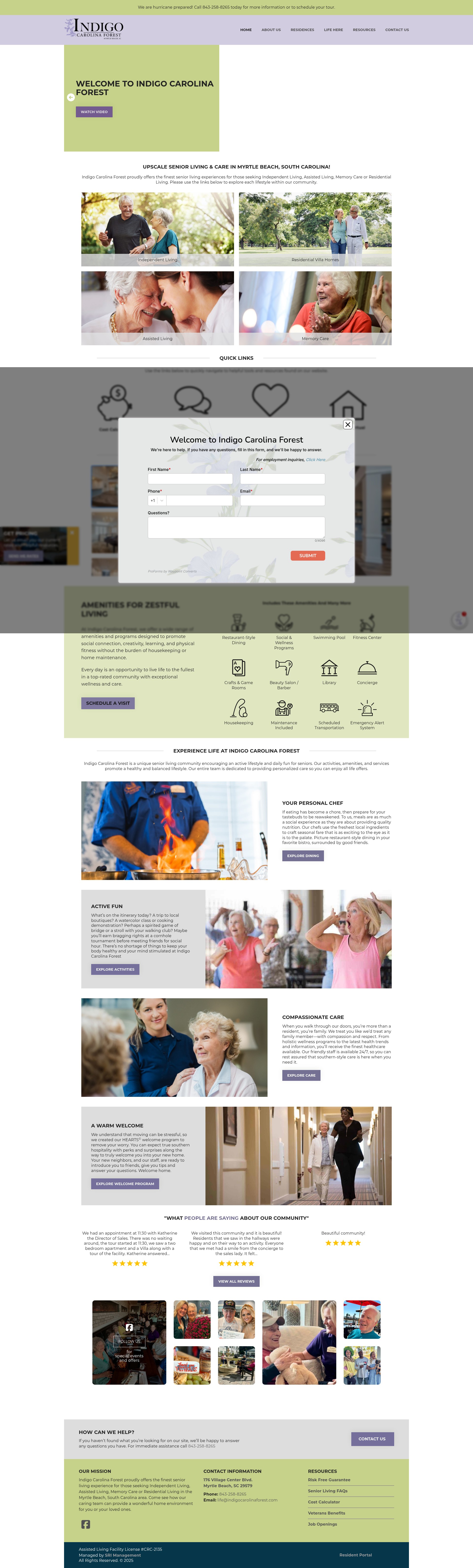 Screenshot of indigocarolinaforest.com