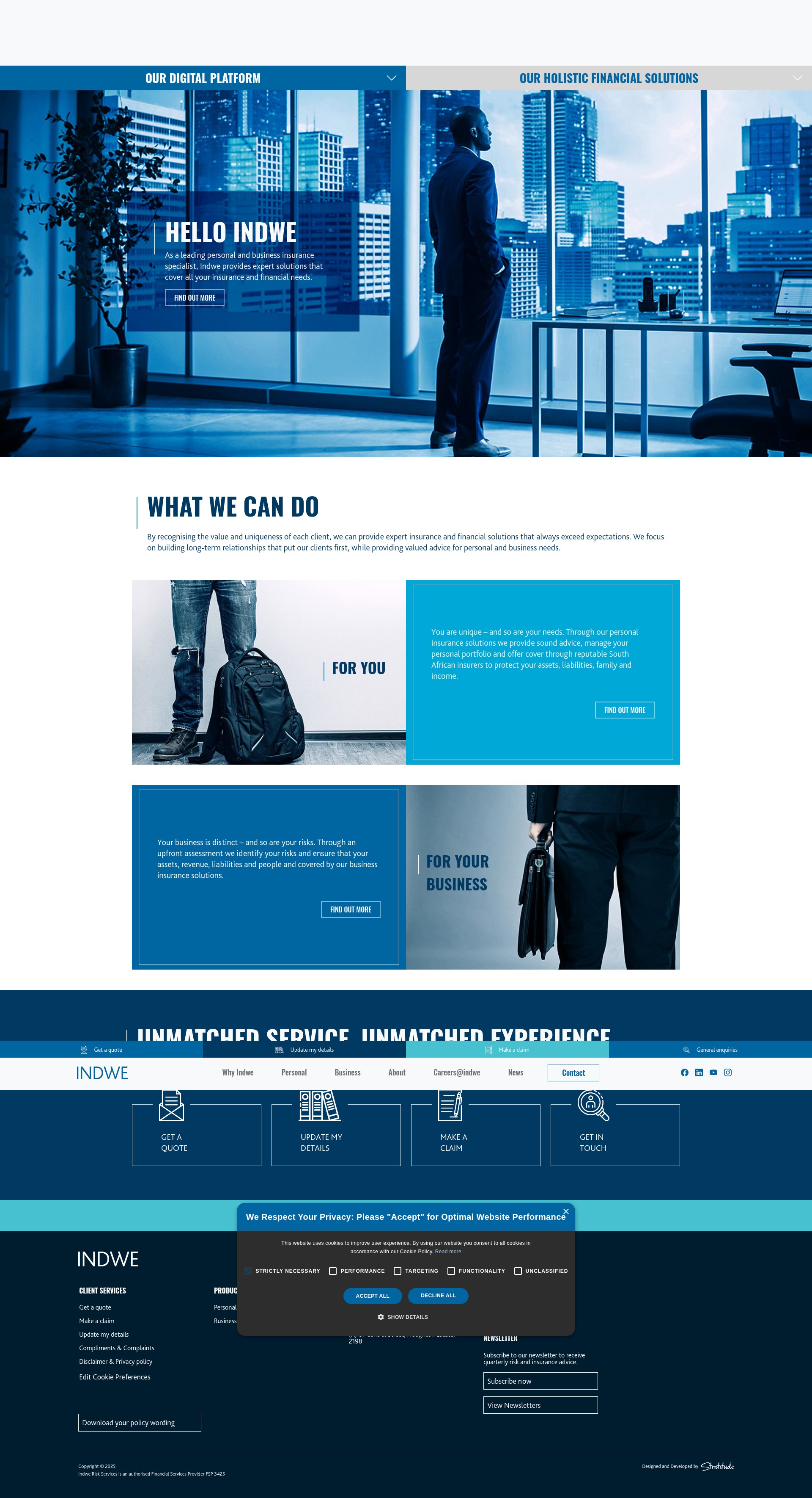 Screenshot of indwe.co.za