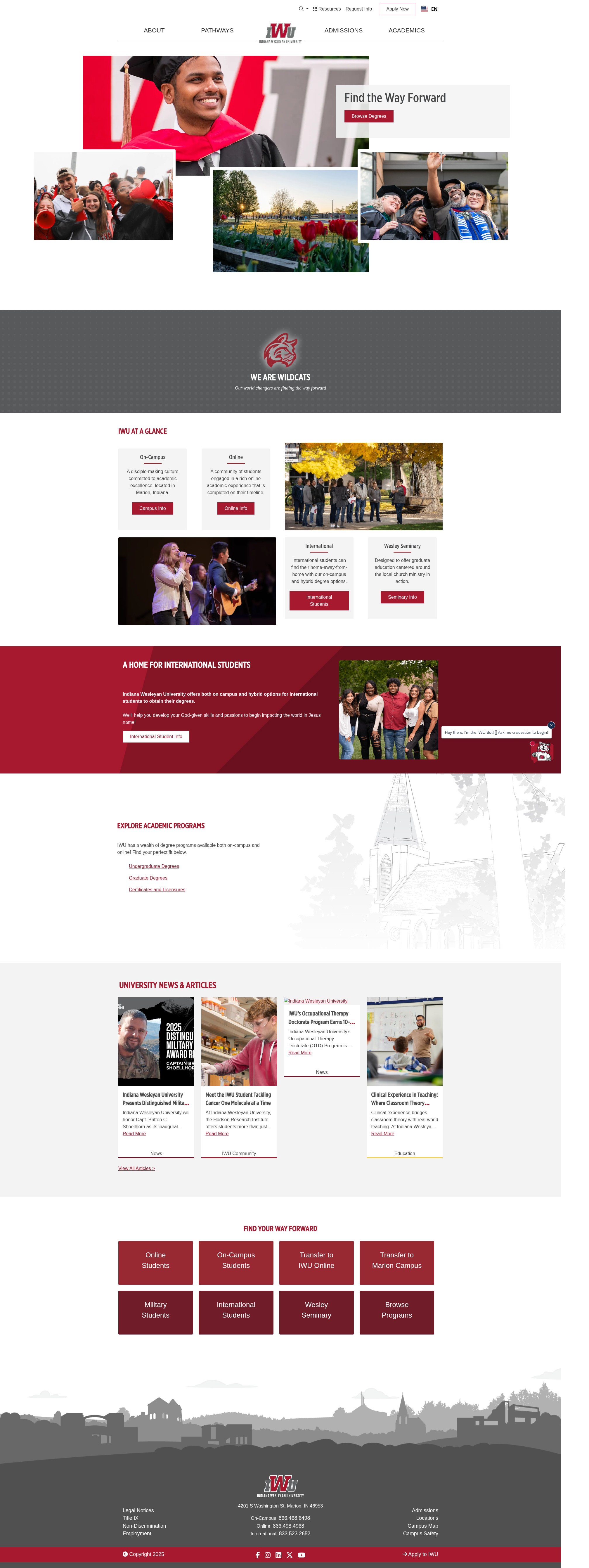 Screenshot of indwes.edu