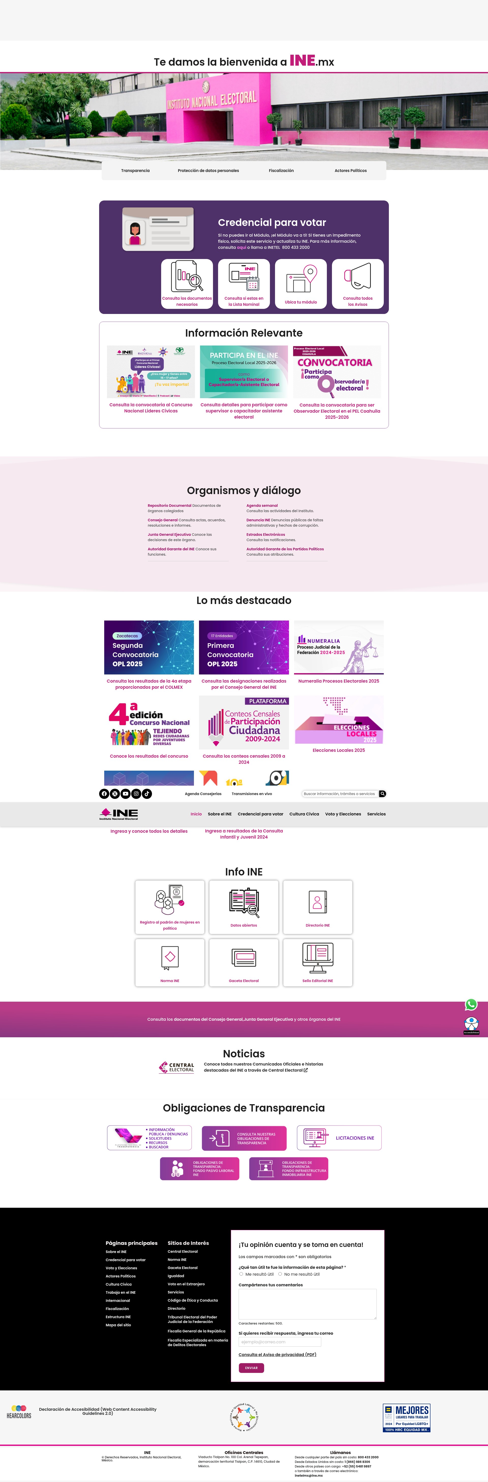 Screenshot of ine.mx
