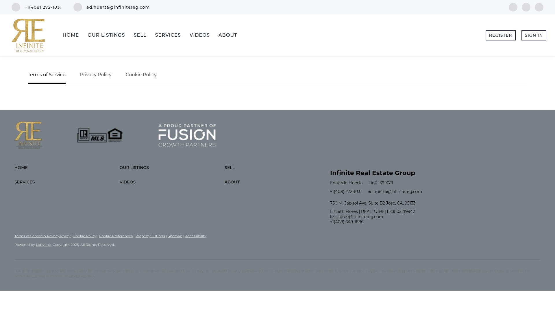 Screenshot of infinitereg.com
